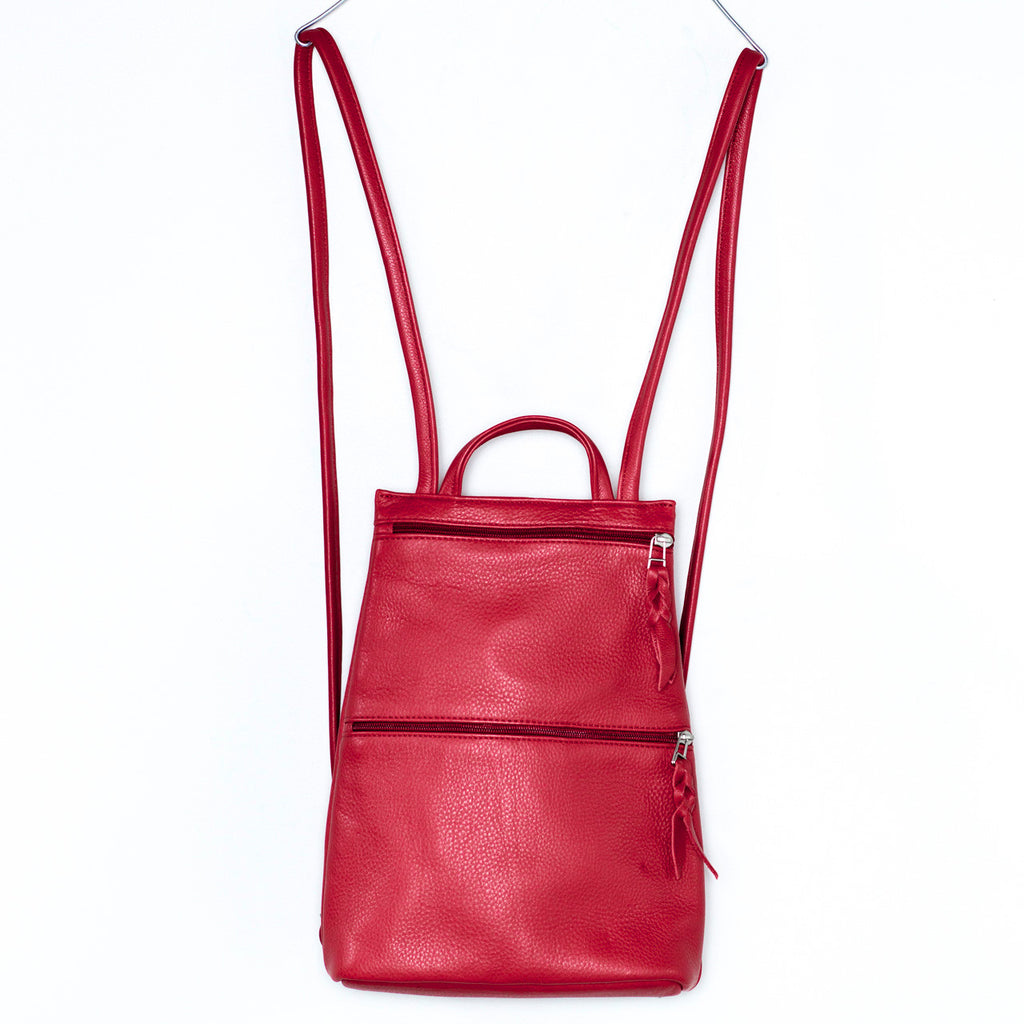 asos red leather backpack SVEN Style No. 326 Slim Backpack red leather