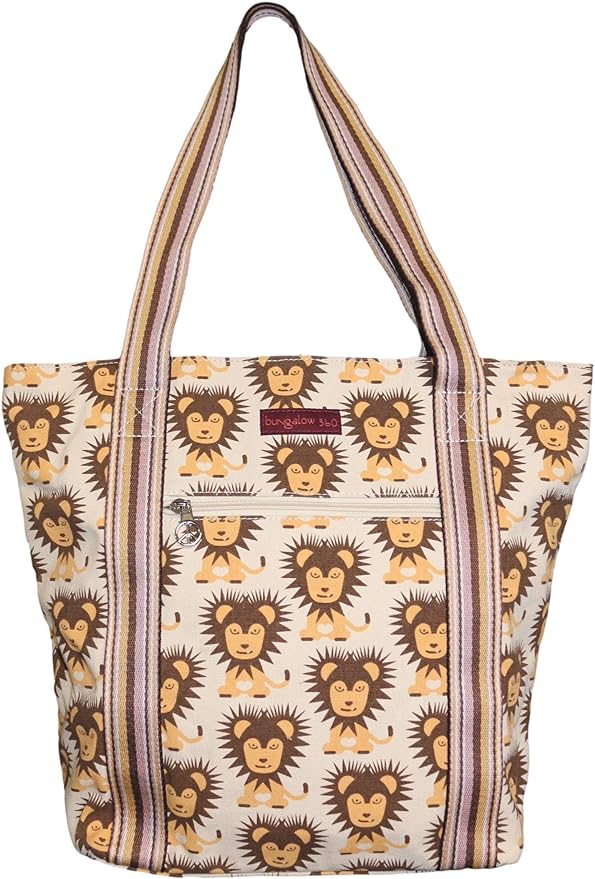 Bungalow 360 Striped Tote lion