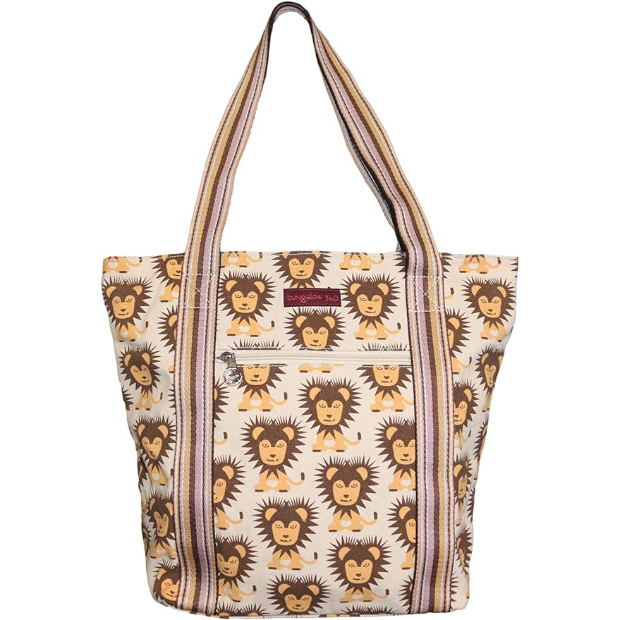 Bungalow 360 Striped Tote lion