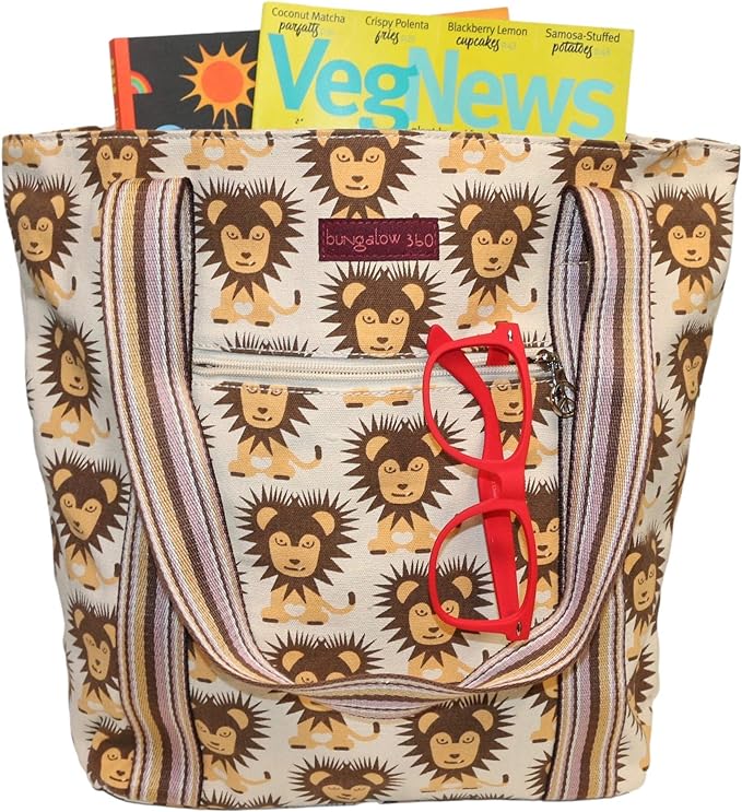 Bungalow 360 Striped Tote lion