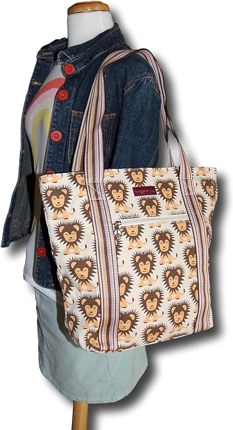 Bungalow 360 Striped Tote lion