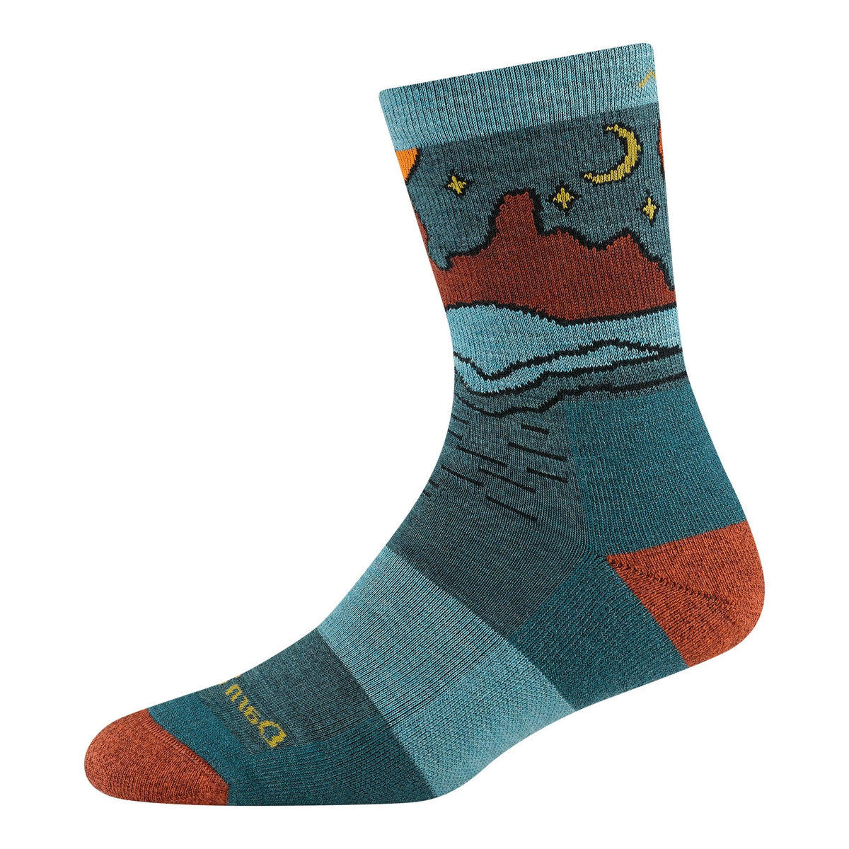Darn Tough Women's Hiker Celeste Micro Crew Midweight with Cushion teal
