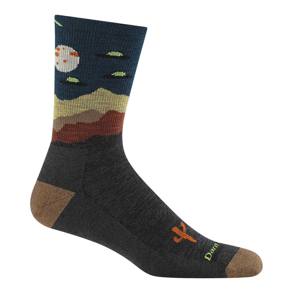 Darn Tough Men's Hiker Spaced Out Micro Crew Lightweight with Cushion charcoal