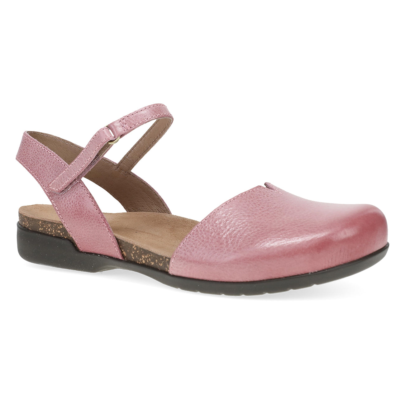 Dansko Rowan pink waxy burnished