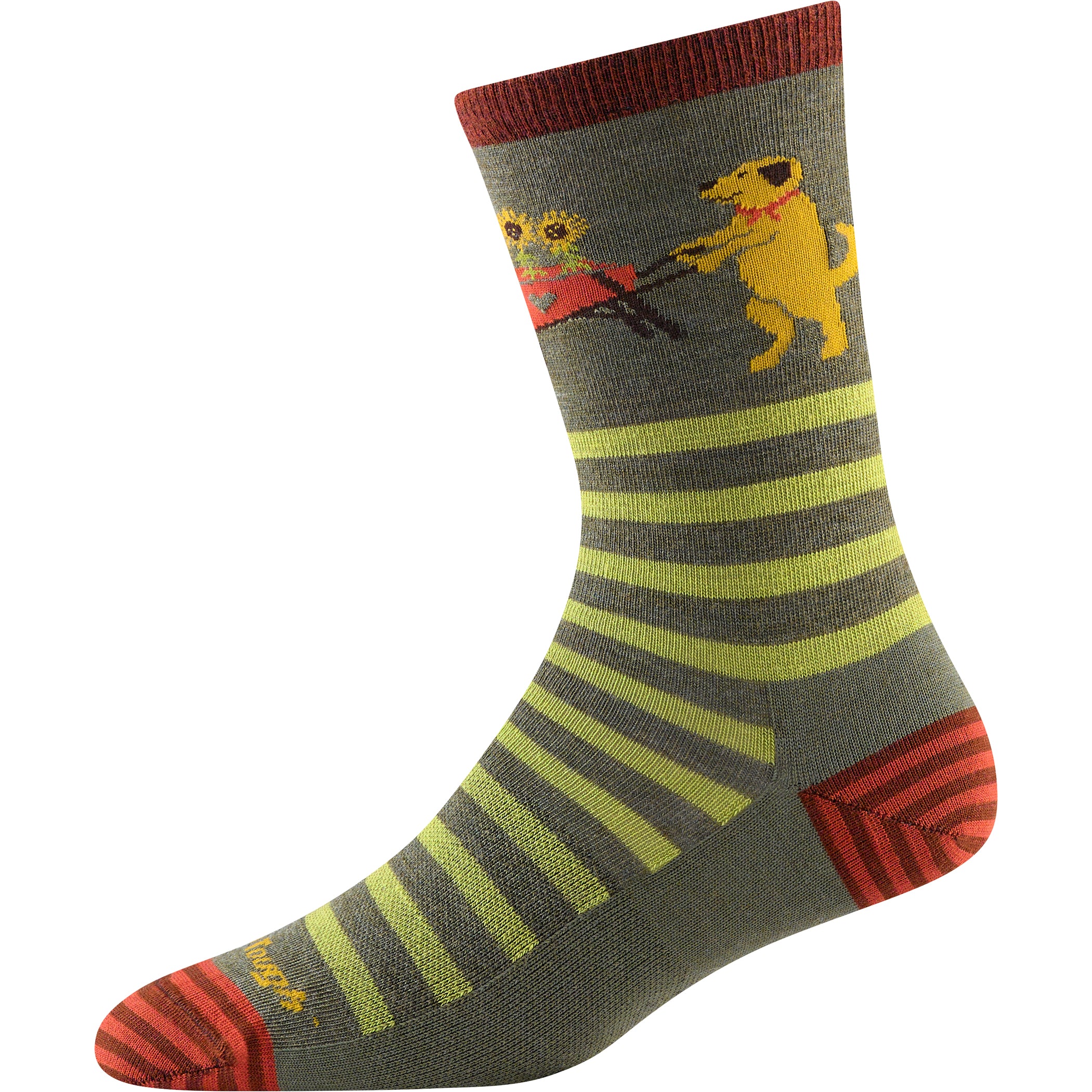 Darn Tough Women's Lifestyle Animal Haus Crew Lightweight with No Cushion herb