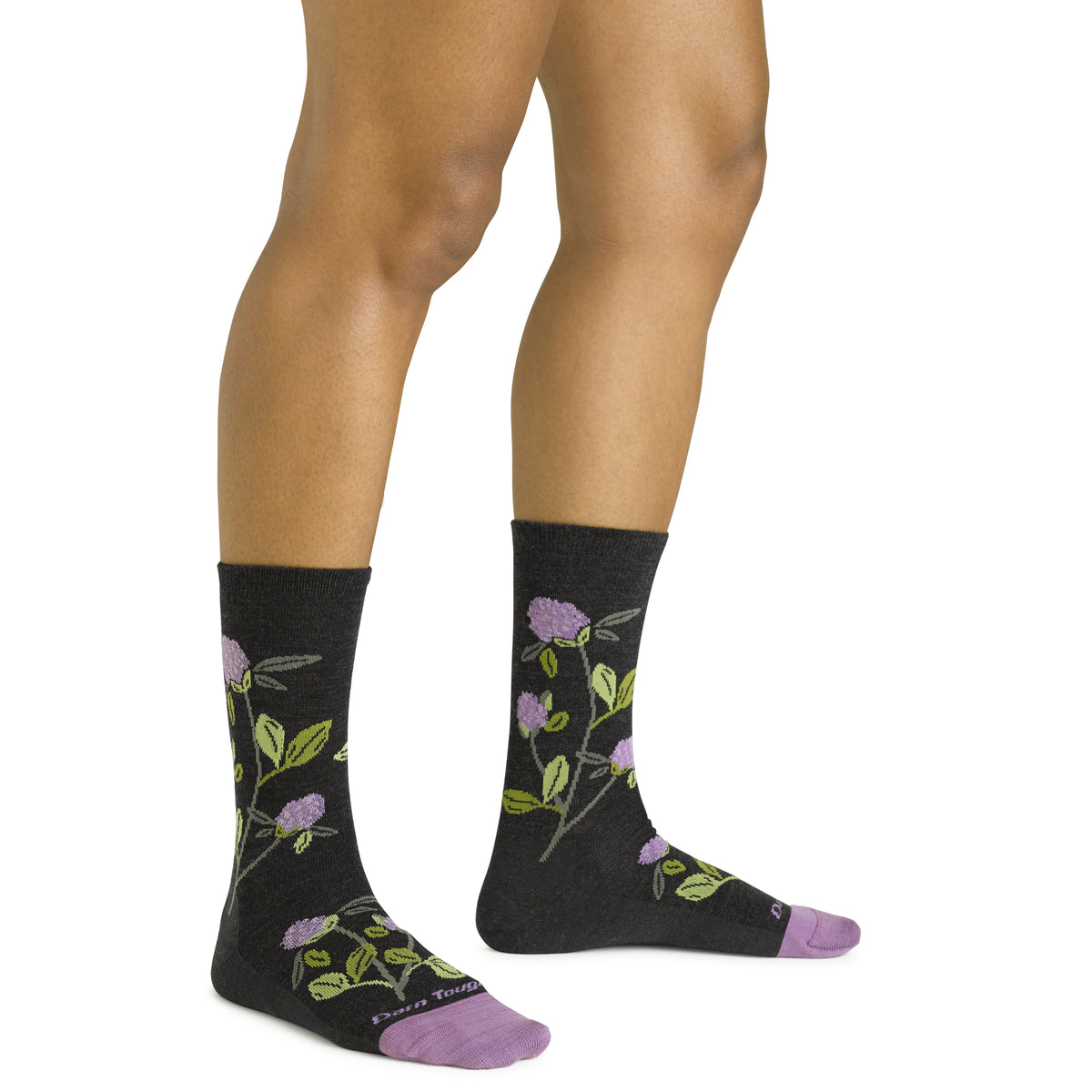 Darn Tough Women's Lifestyle Blossom Crew Lightweight with No Cushion charcoal