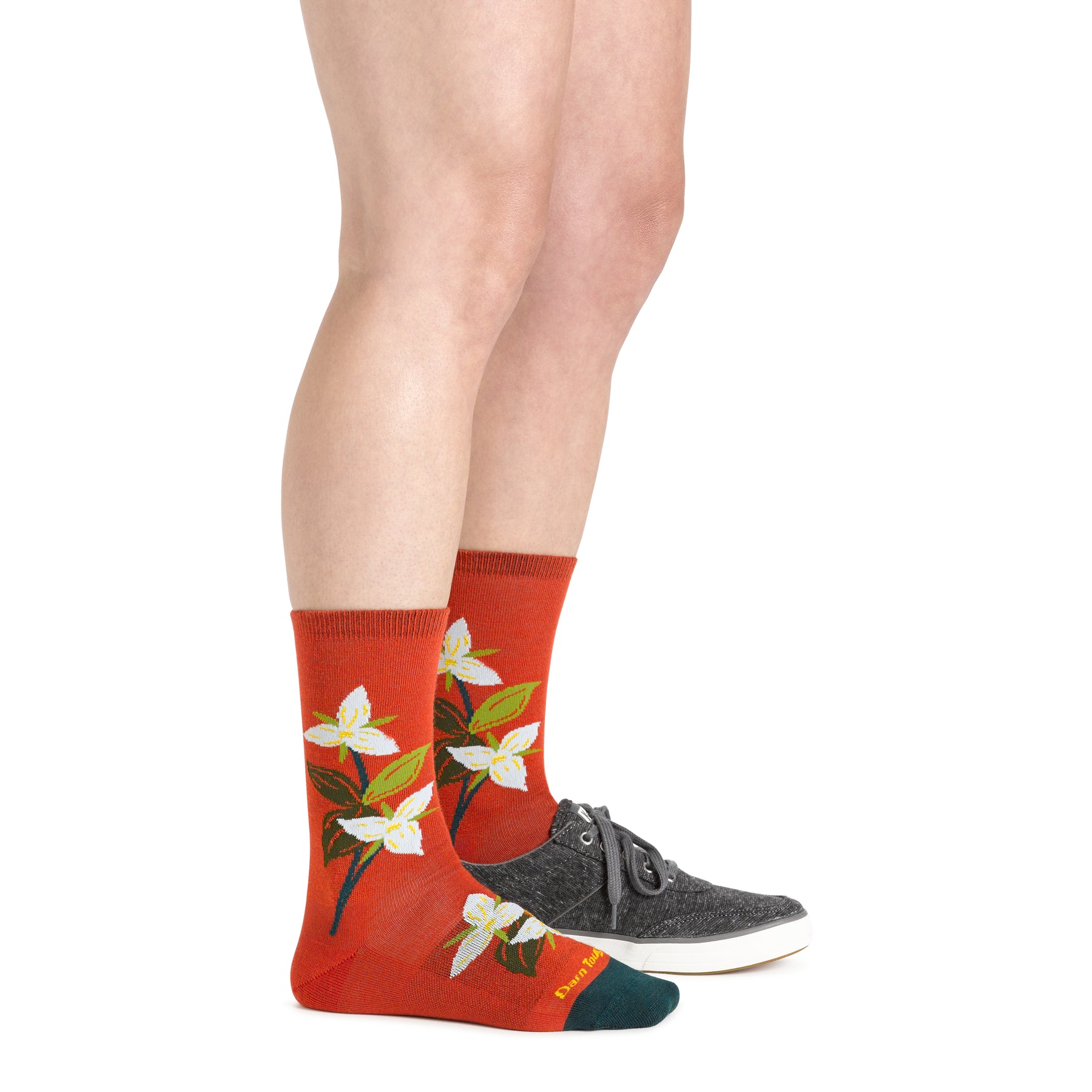 Darn Tough Women's Lifestyle Blossom Crew Lightweight with No Cushion tomato