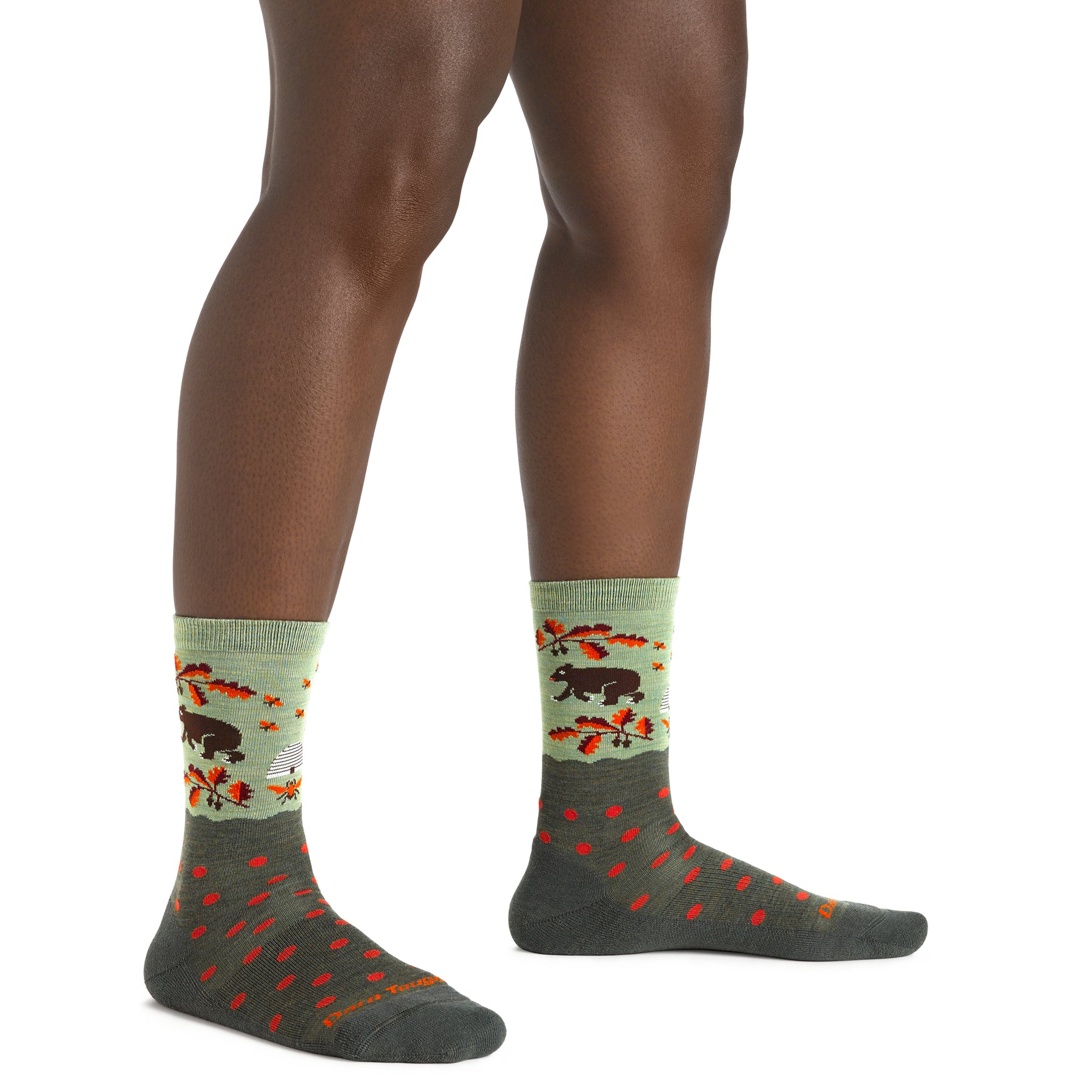 Darn Tough Women's Lifestyle Wild Life Crew Lightweight with Cushion forest