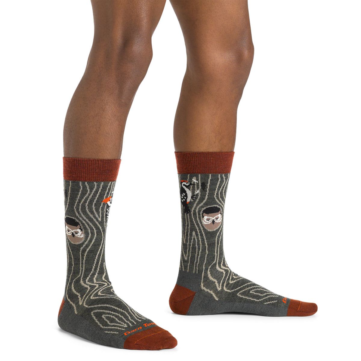 Darn Tough Men's Woody Crew Lightweight with No Cushion forest