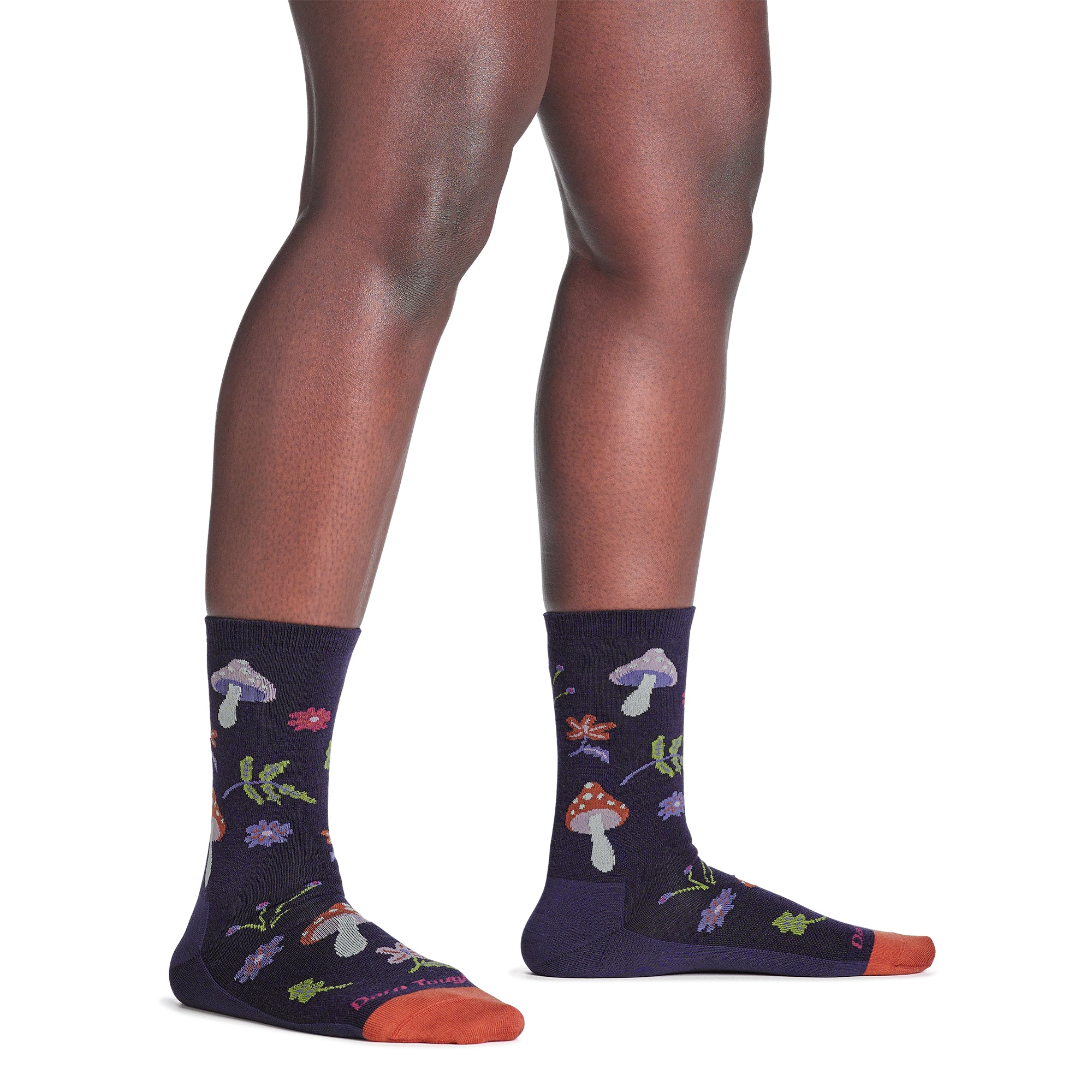 Darn Tough Women's Lifestyle Shroom Bloom Crew Lightweight with No Cushion blackberry