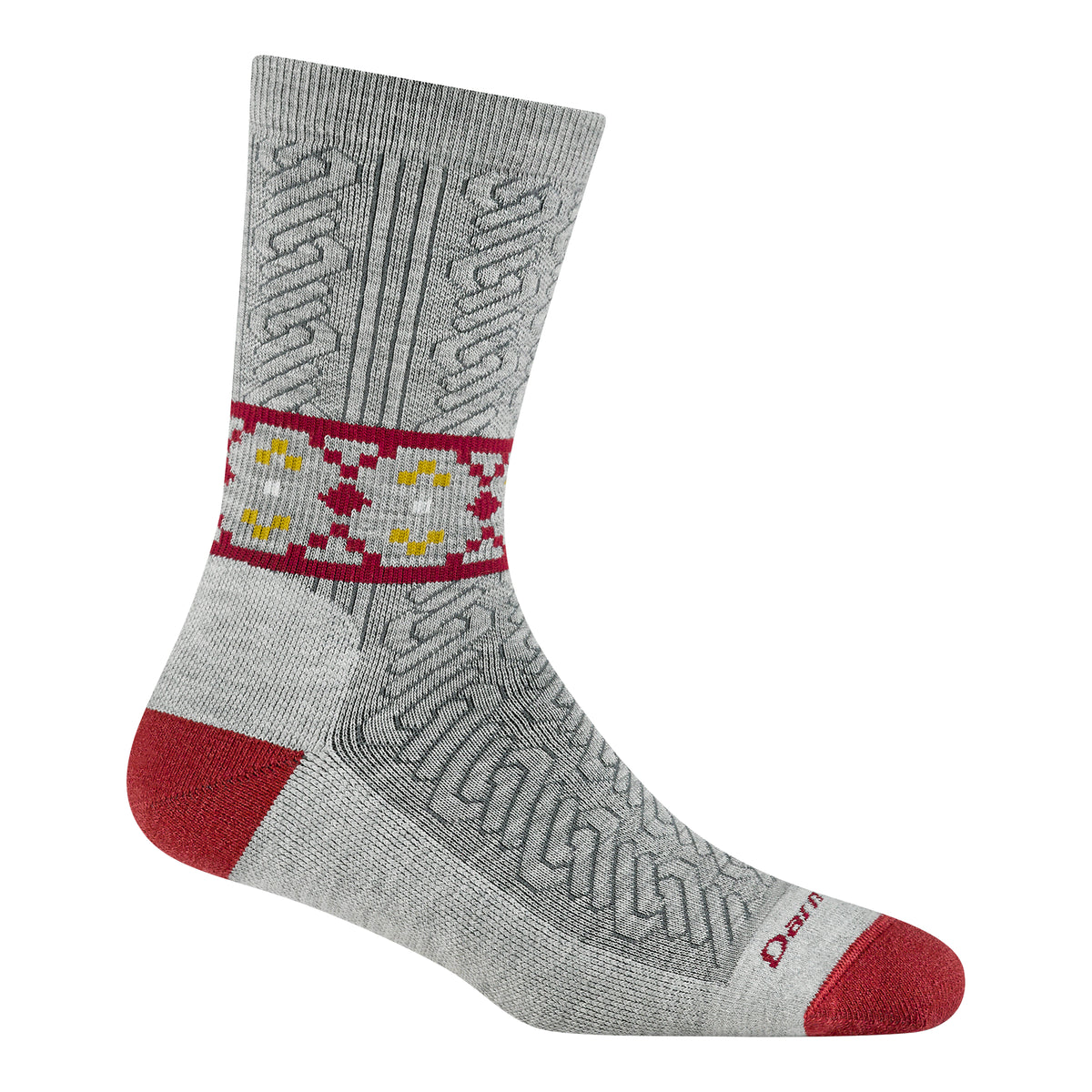 Darn Tough Women's Lifestyle Nordic Twist Crew Lightweight with Cushion ash