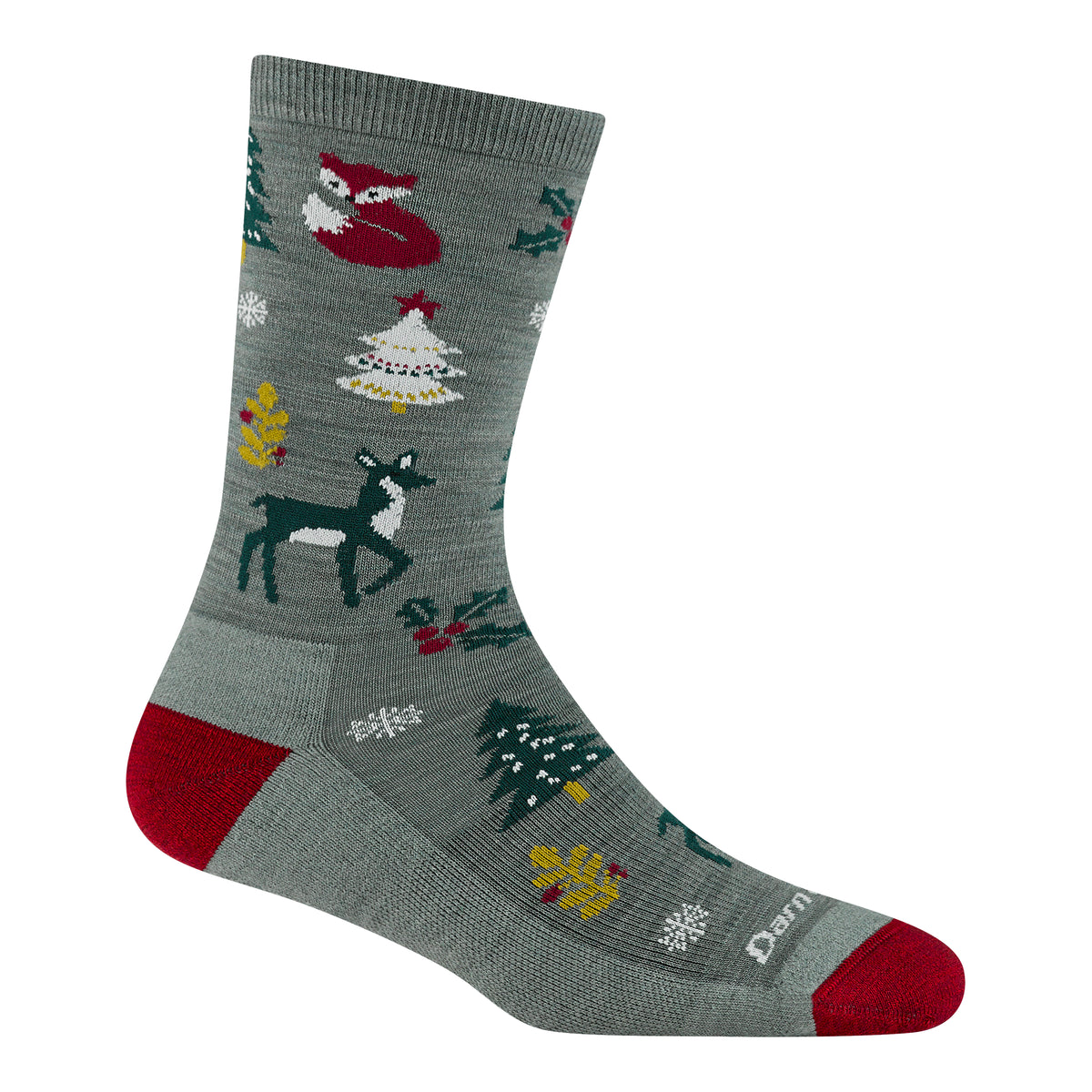 Darn Tough Women's Lifestyle Yuletide Wild Crew Lightweight with Cushion balsam