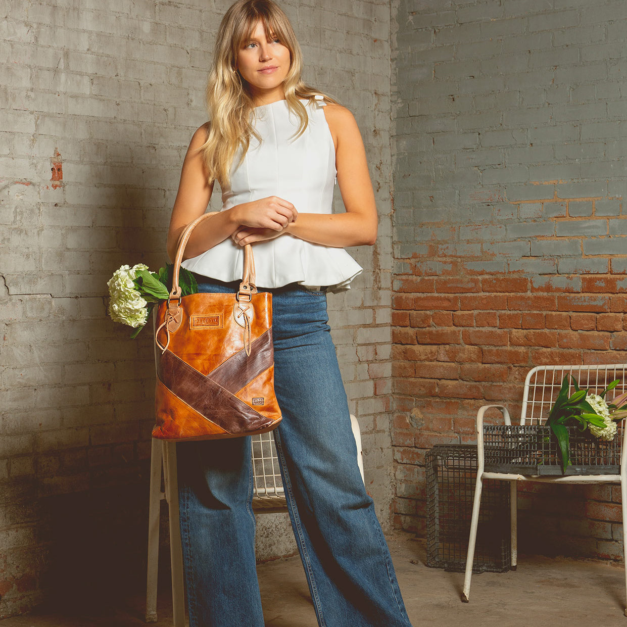 BED STU Italic cafe latte rustic