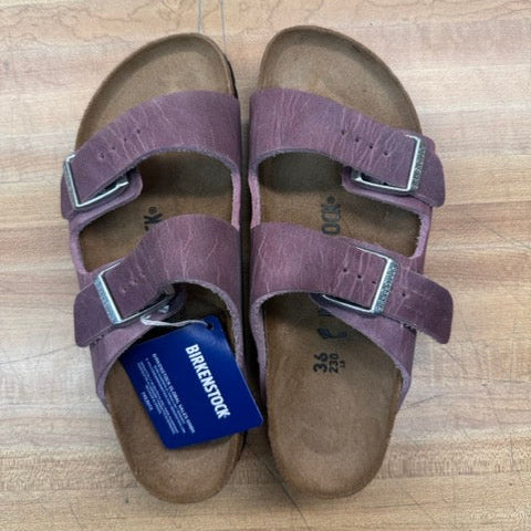 Birkenstock Arizona lavender oiled leather