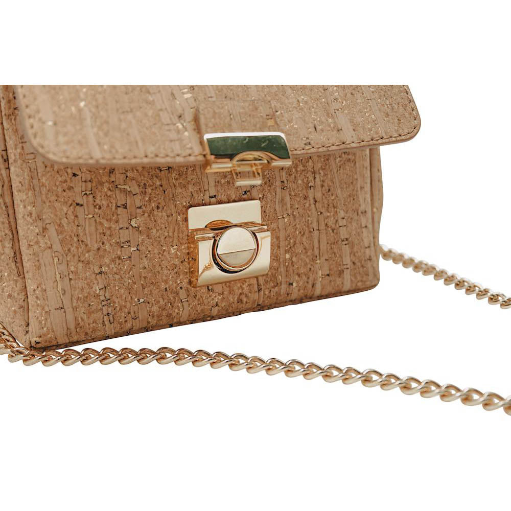 Bent&Bree Samara Convertible Mini Cork Bag natural/gold