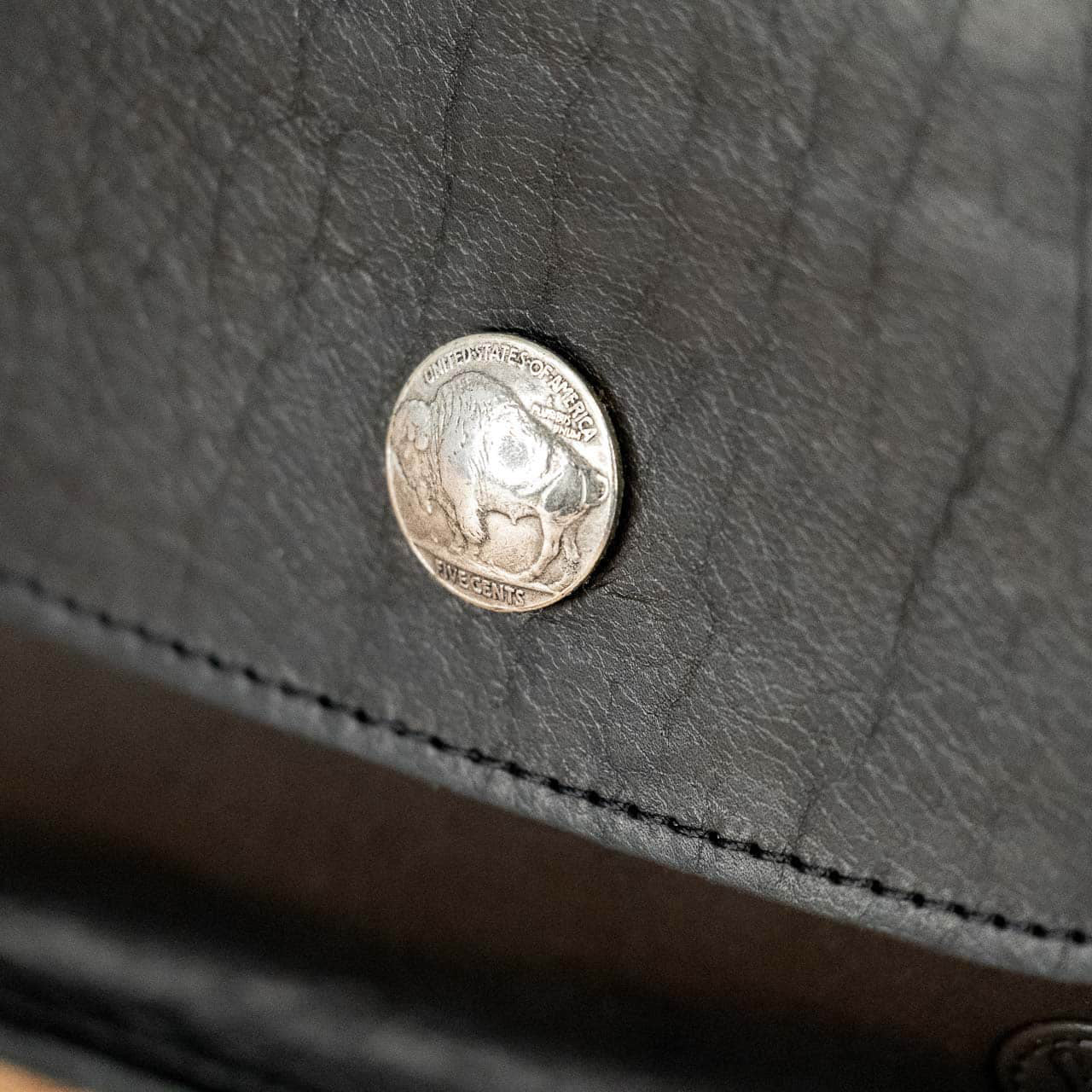 Buffalo Billfold Company Bisonette Purse black leather