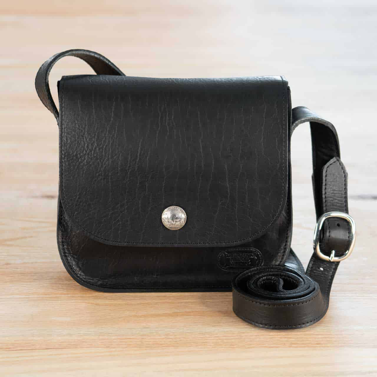Buffalo Billfold Company Bisonette Purse black leather