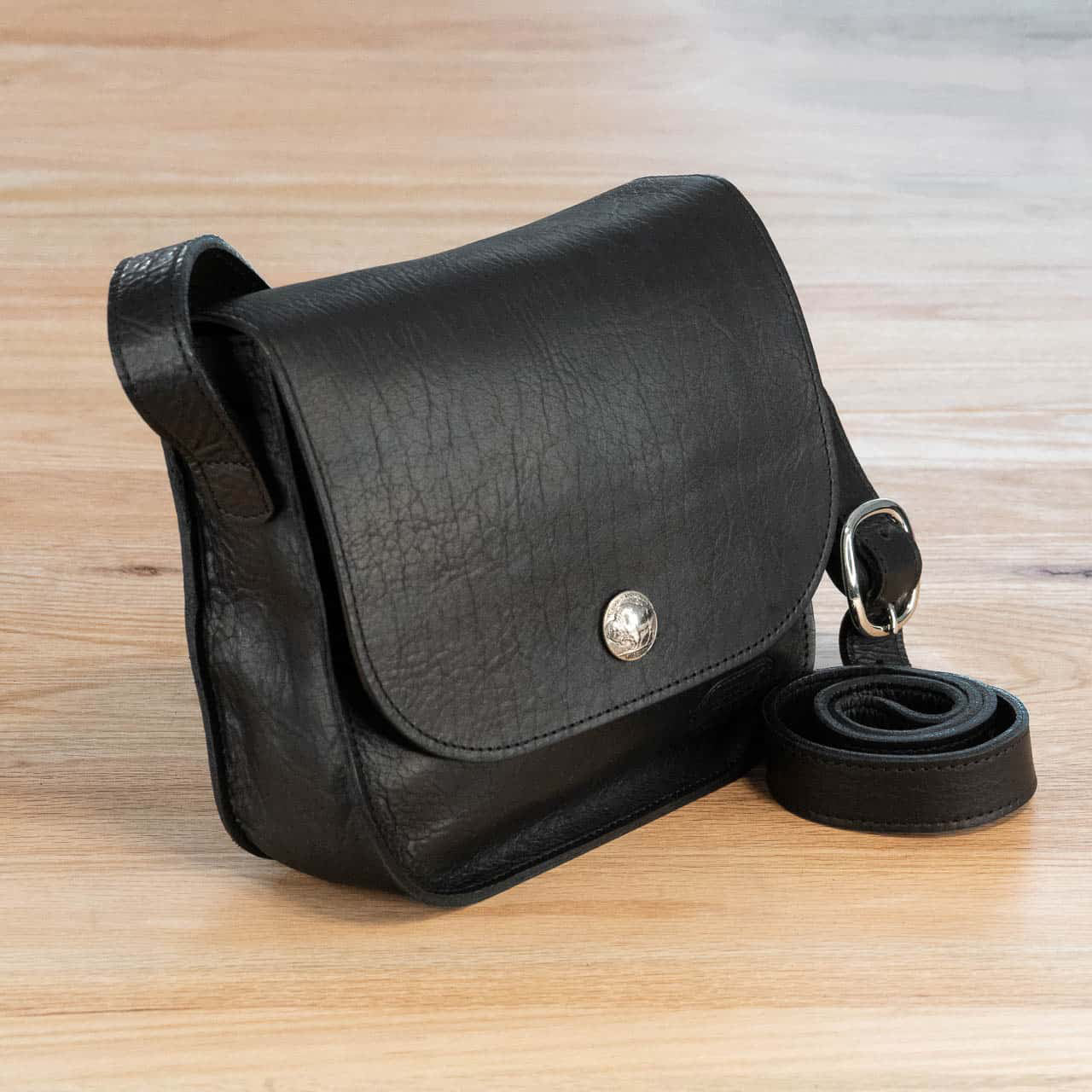 Buffalo Billfold Company Bisonette Purse black leather