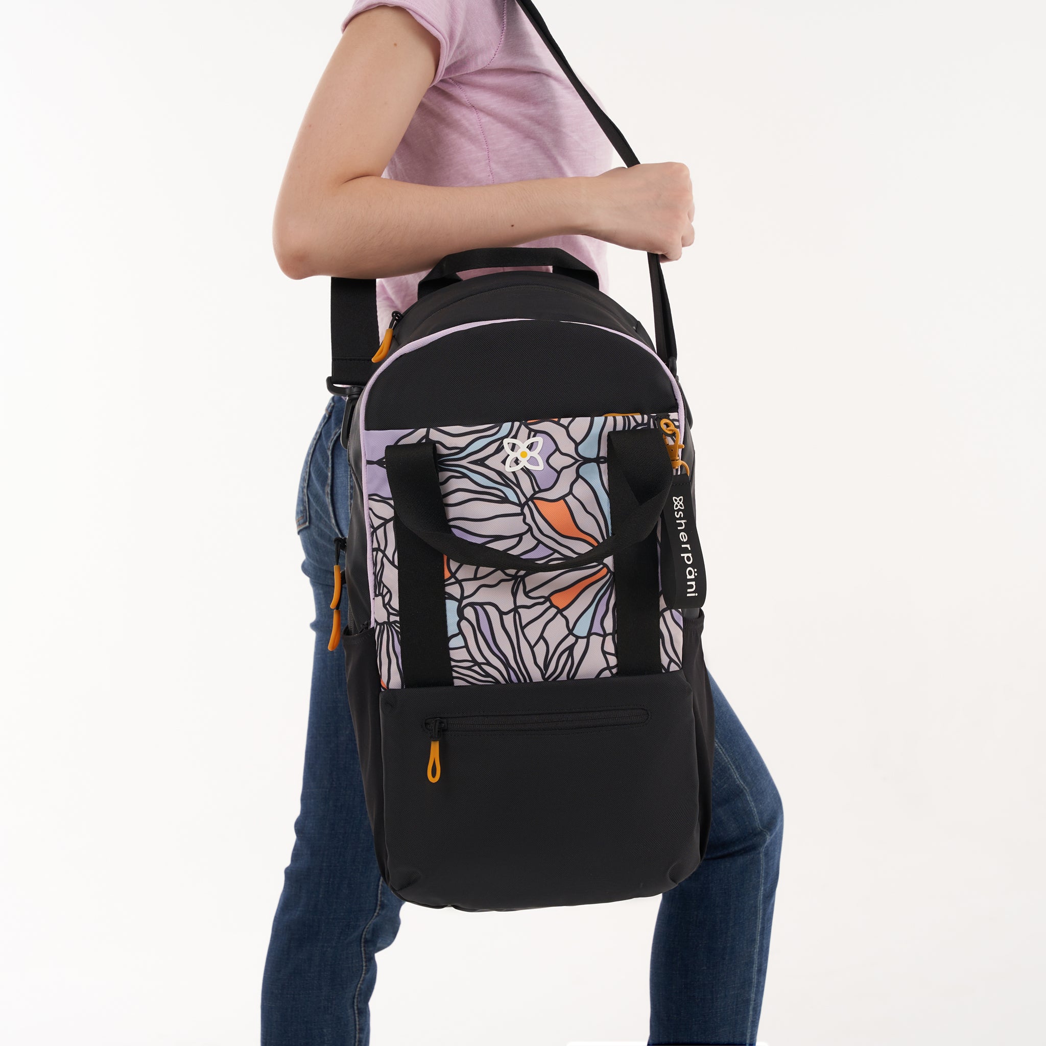 Sherpani Camden Convertible Backpack/Crossbody/Tote Bag bloom