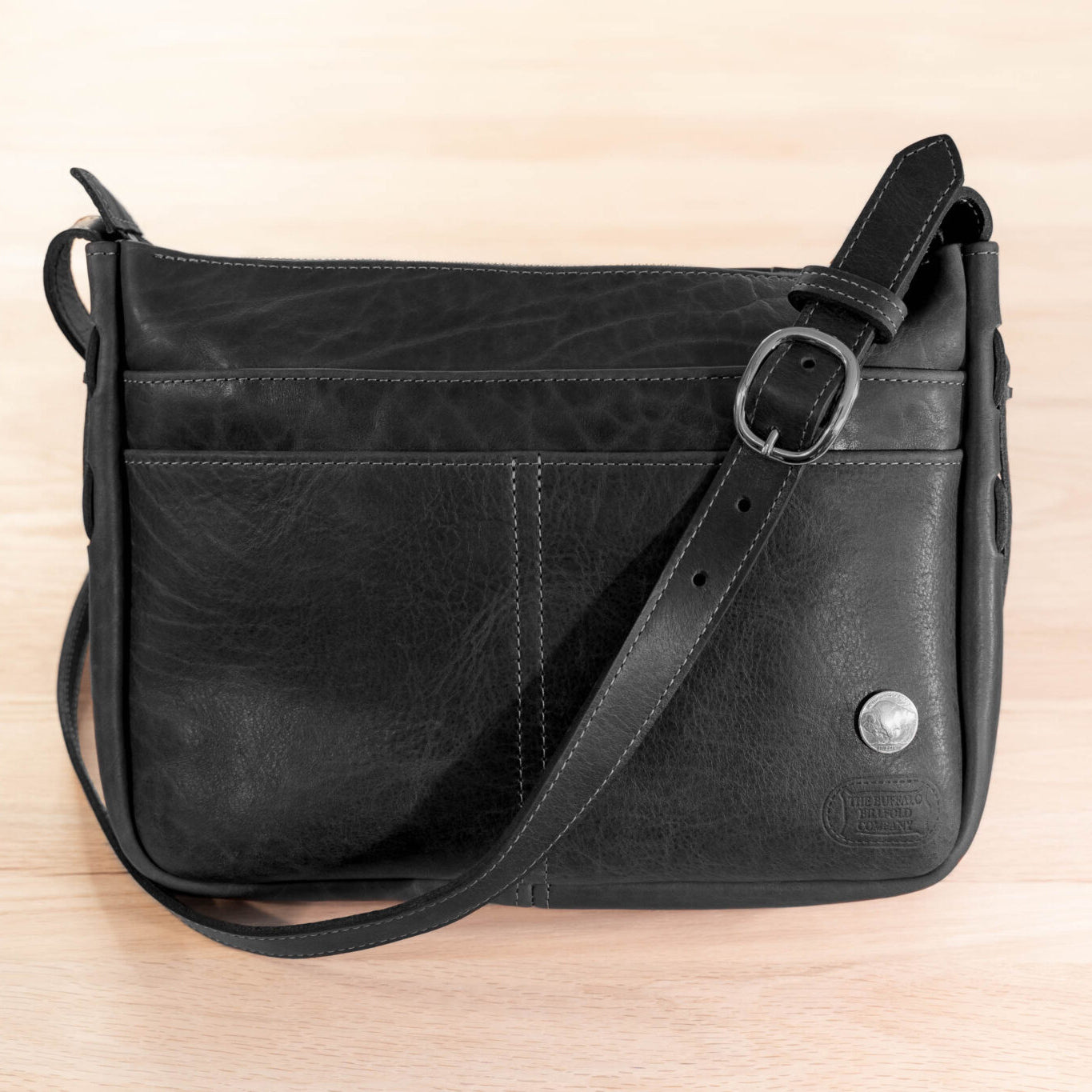 Buffalo Billfold Company Dakota Purse black leather