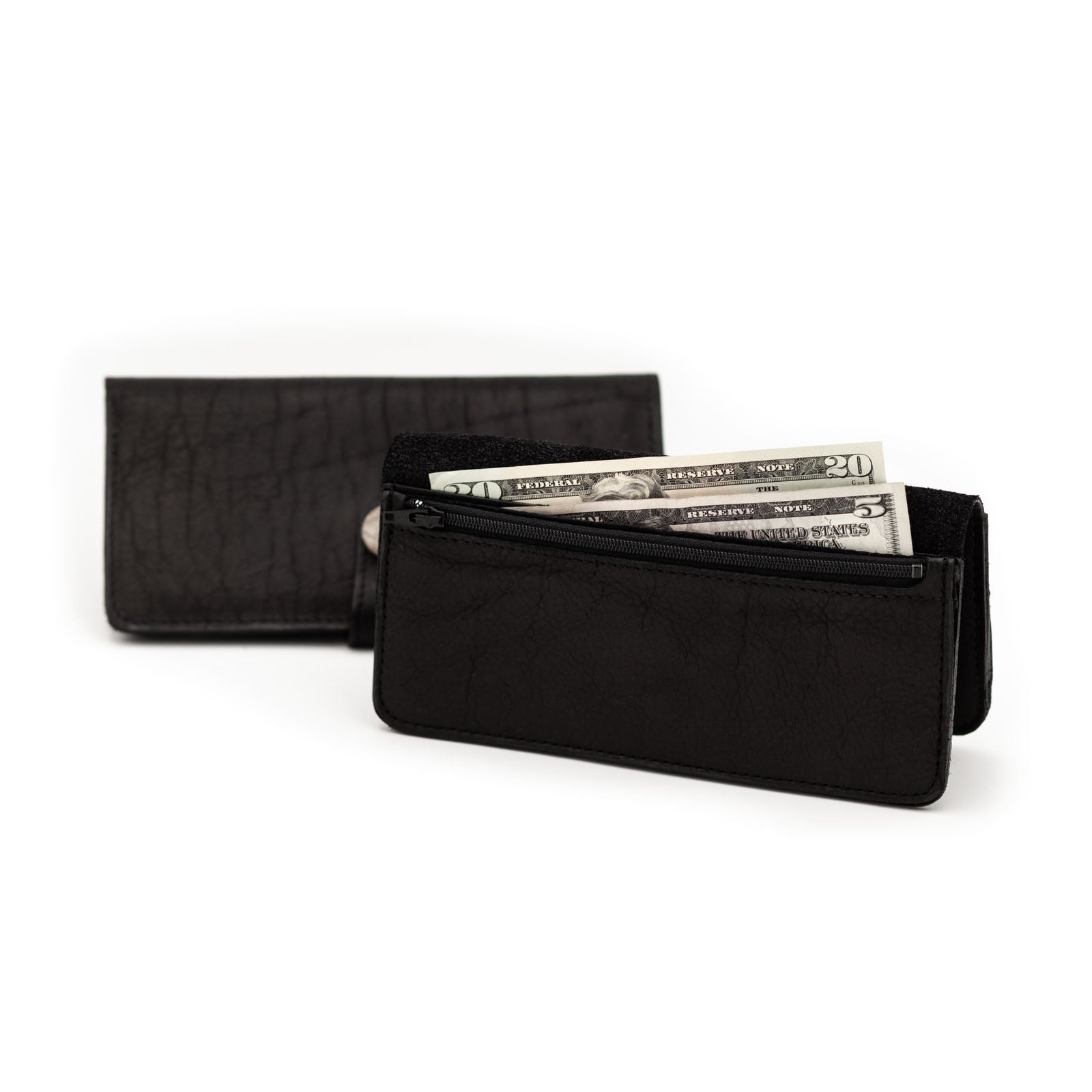 Buffalo Billfold Company Women's Dakota Slim Wallet black leather