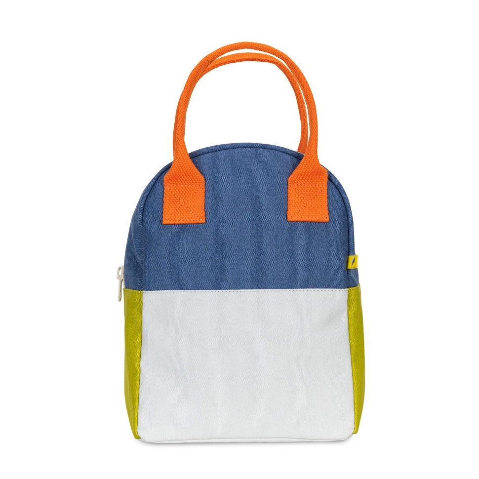 Fluf Zipper Lunch two tone citrus sky