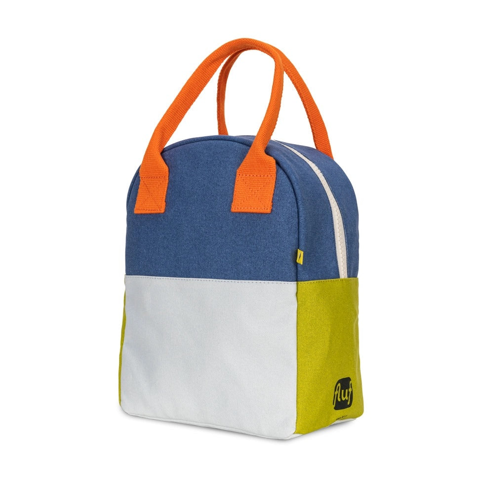 Fluf Zipper Lunch two tone citrus sky