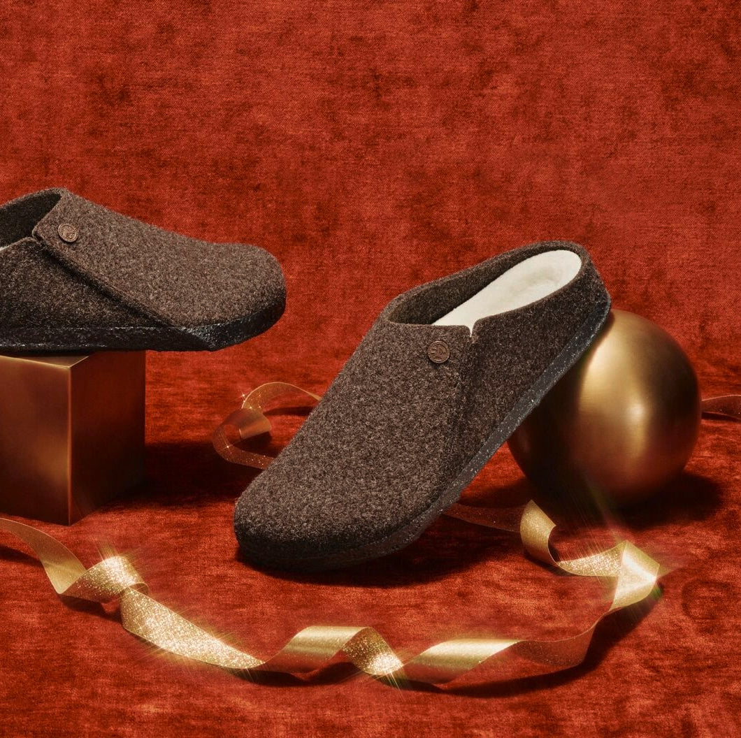 Birkenstock Zermatt Shearling mocha wool/natural shearling