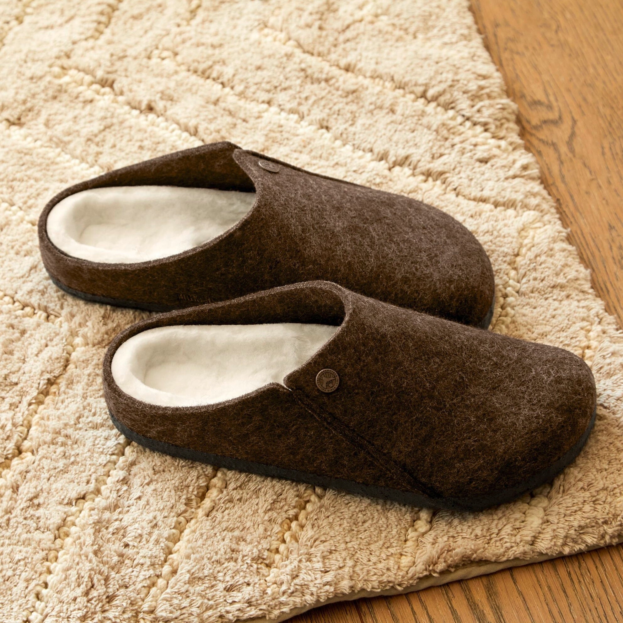 Birkenstock Zermatt Shearling mocha wool/natural shearling