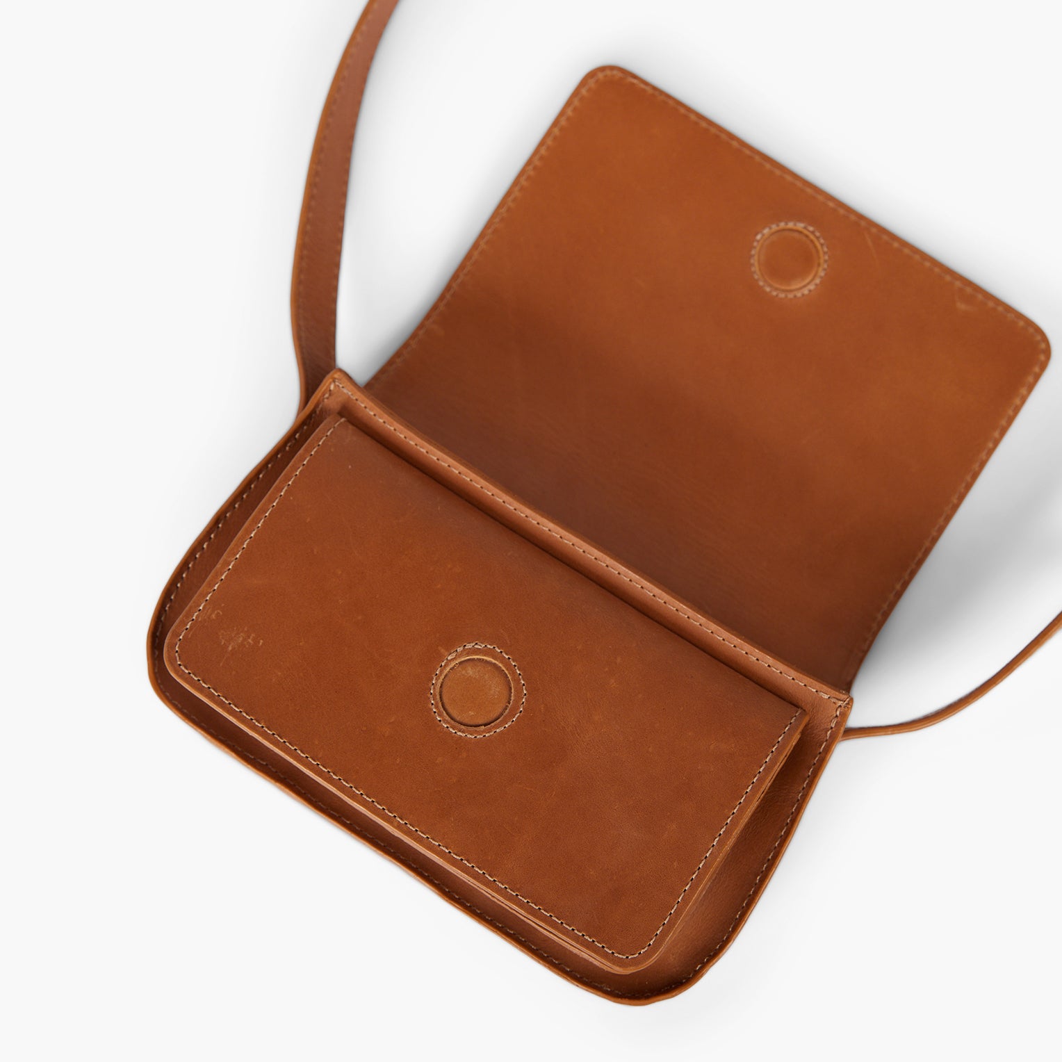 Able Gessi Crossbody cognac leather