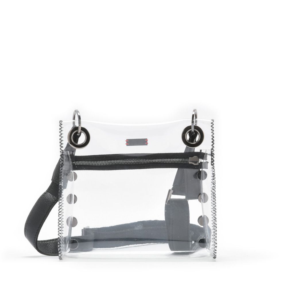 Hammitt Tony Sml Clear Crossbody black/gunmetal