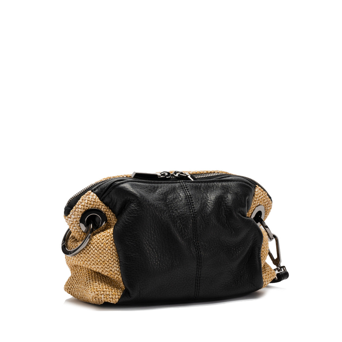 Hammitt Daniel Crossbody Clutch Sml chaparral raffia/gunmetal
