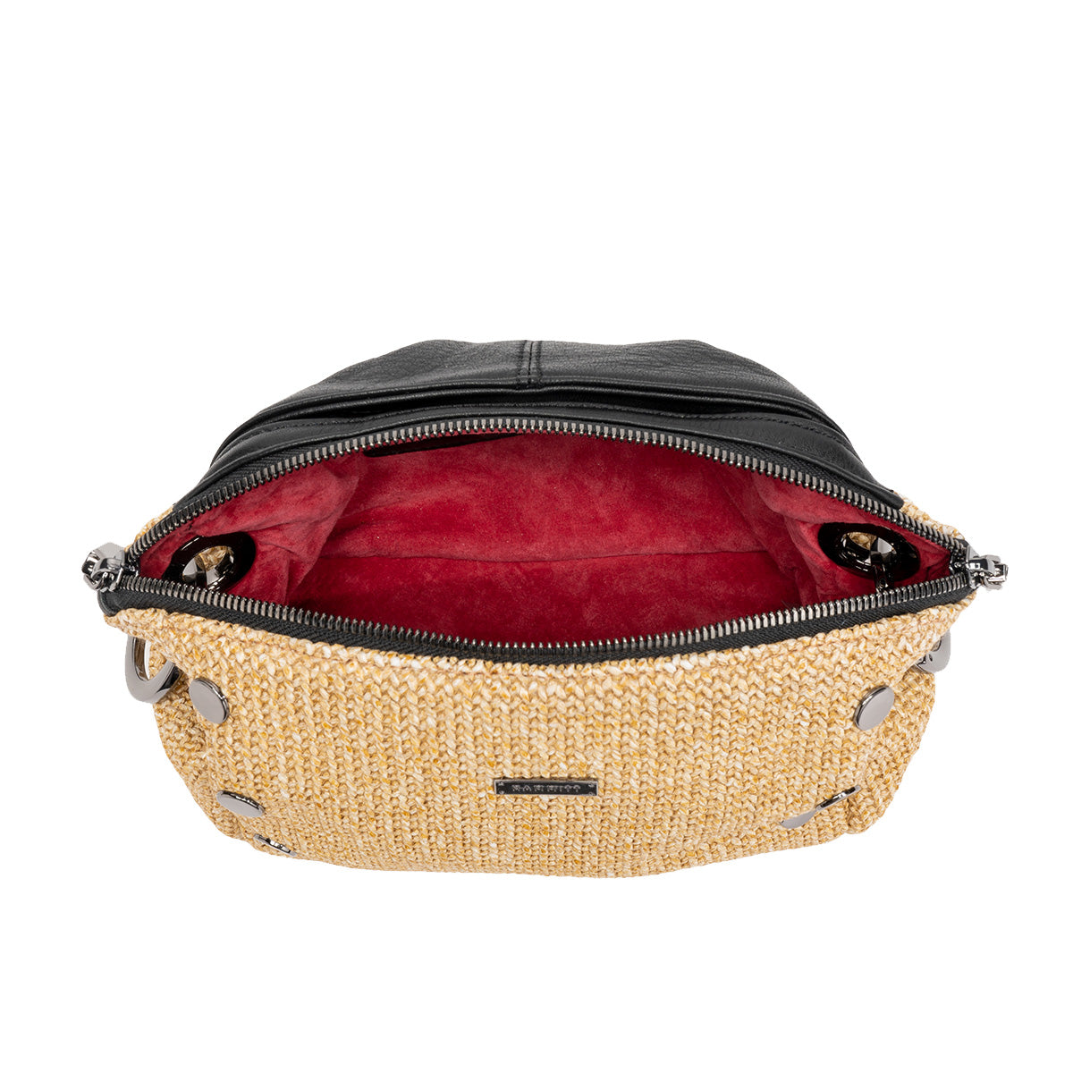 Hammitt Daniel Crossbody Clutch Sml chaparral raffia/gunmetal