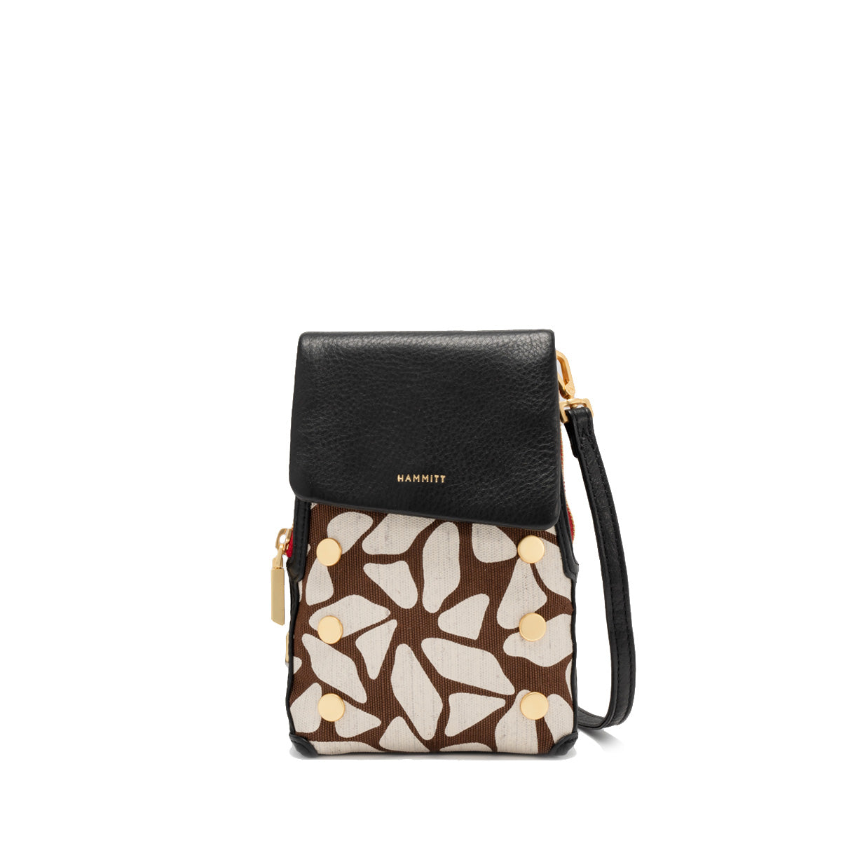 Hammitt VIP Mobile Phone Bag giraffe/brushed gold red zip