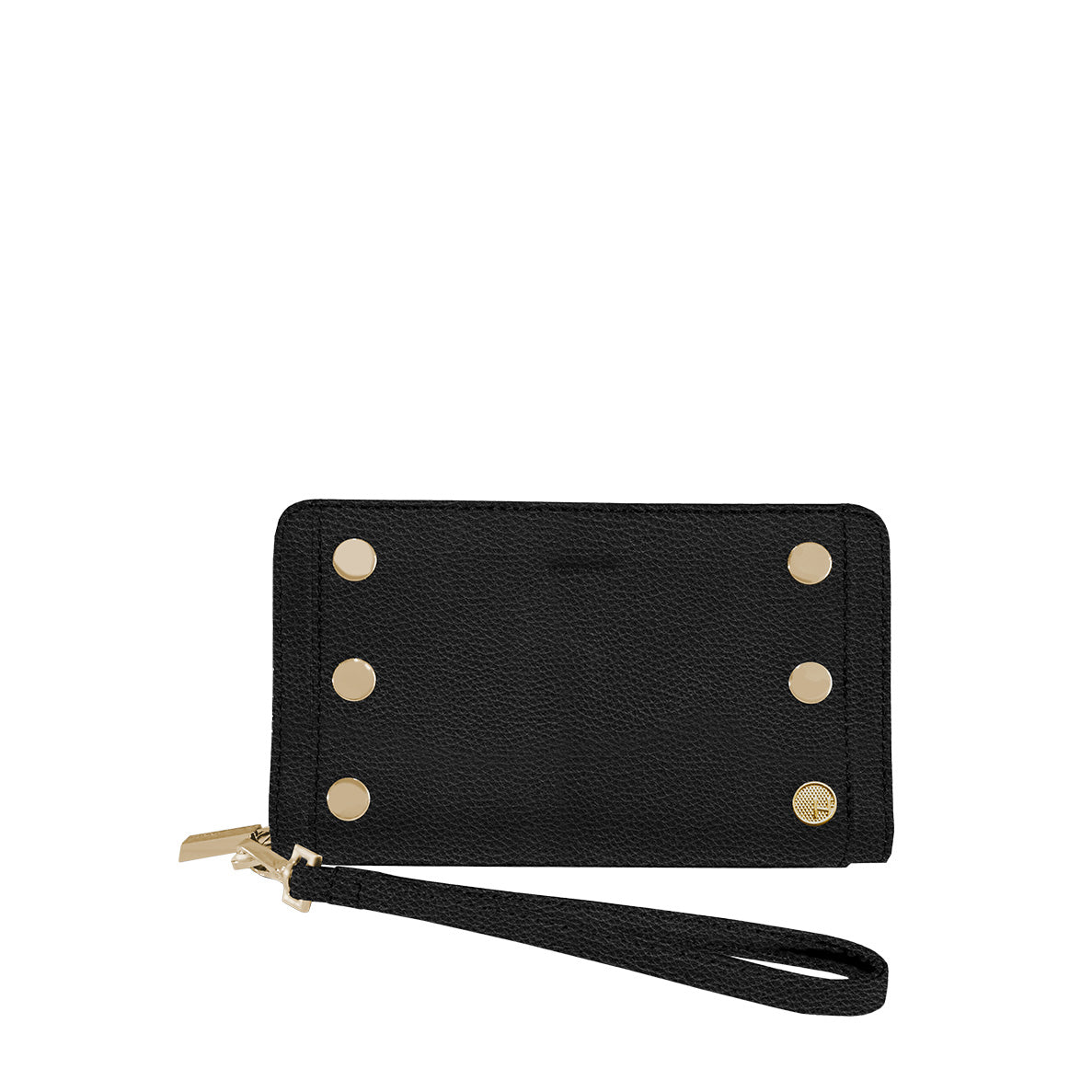 Hammitt Bryant Wallet black/brushed gold red zip