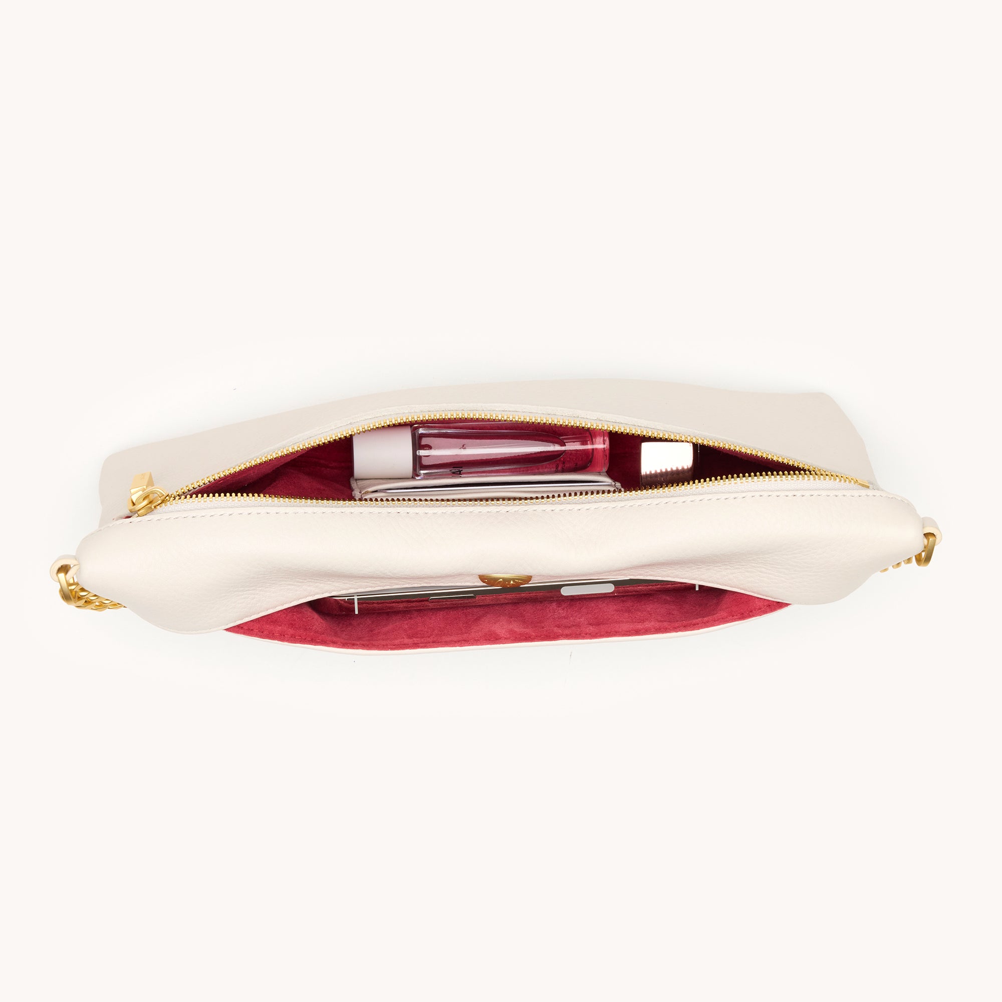 Hammitt Invitation Clutch calla lily white/brushed gold