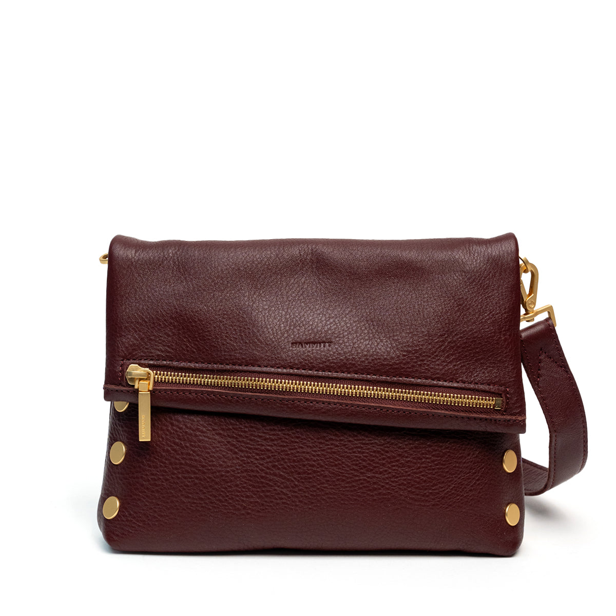 Hammitt VIP Med Crossbody Clutch cherrywood pebble/brushed gold