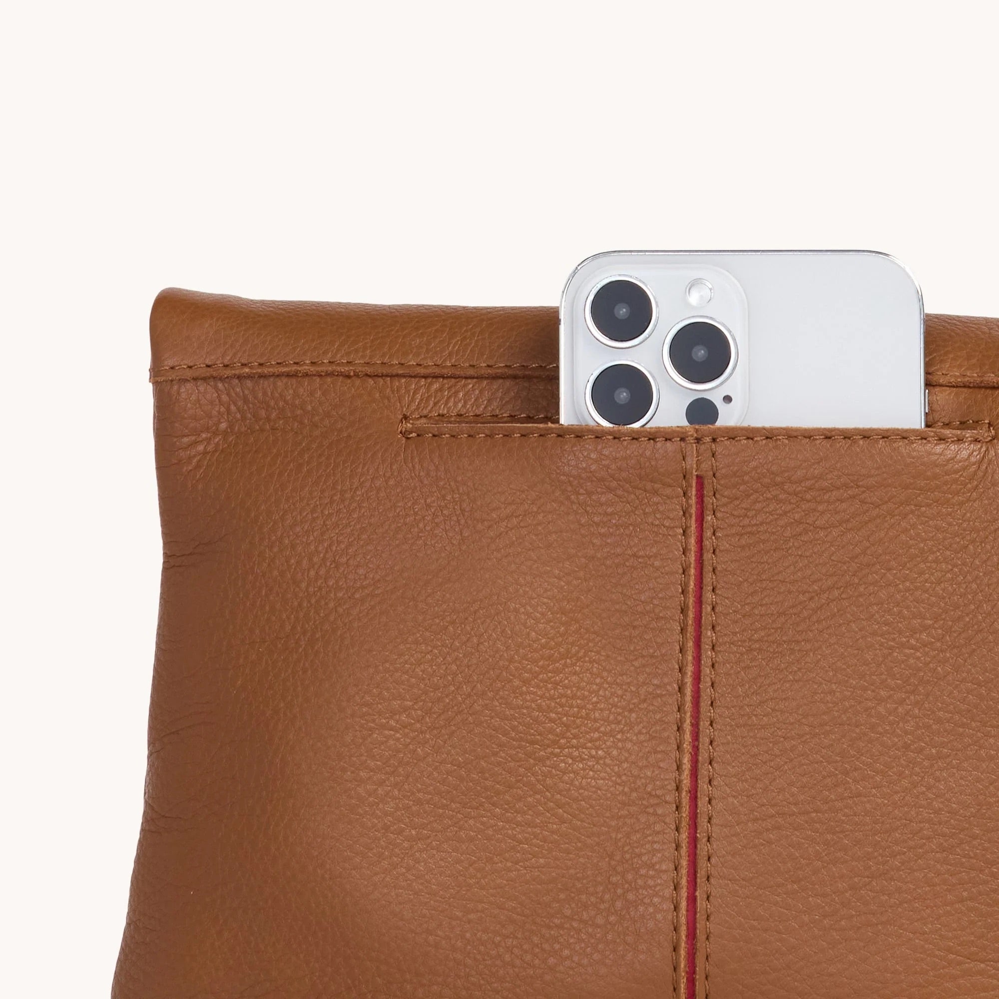 Hammitt VIP Med Crossbody Clutch mahogany pebble/brushed gold red zip