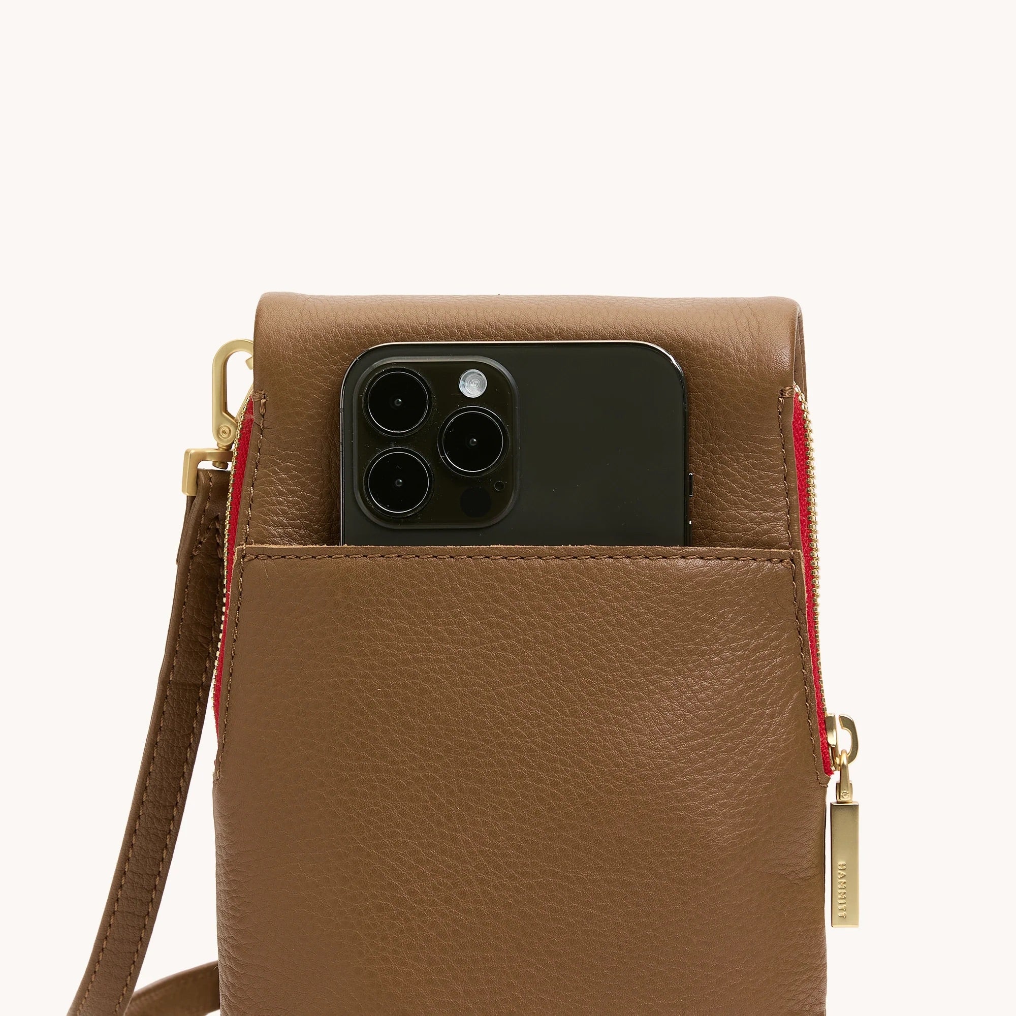 Hammitt VIP Mobile Phone Bag mahogany pebble/brushed gold