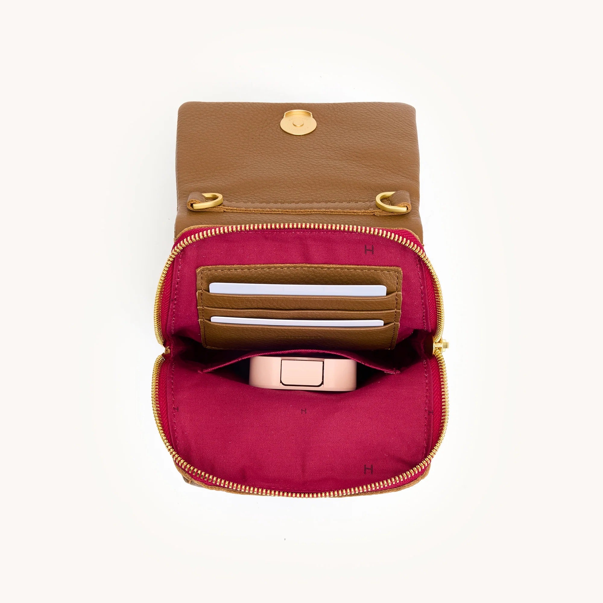 Hammitt VIP Mobile Phone Bag mahogany pebble/brushed gold