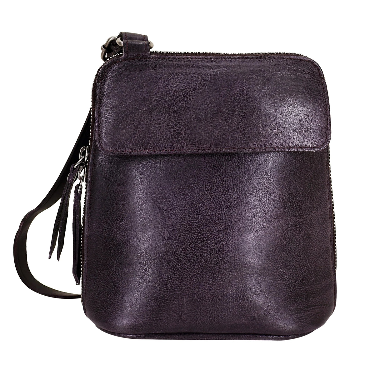 Latico Lucy Crossbody eggplant leather