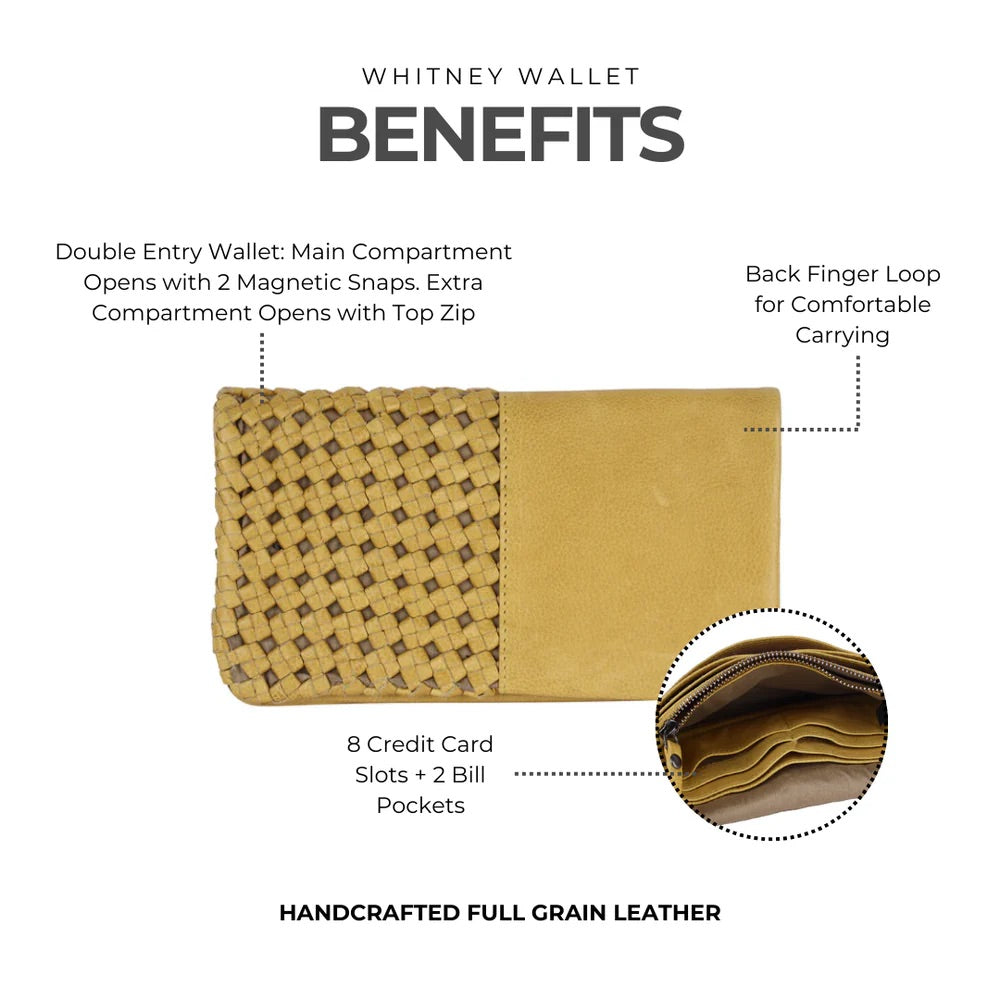 Latico Whitney Wallet orange leather