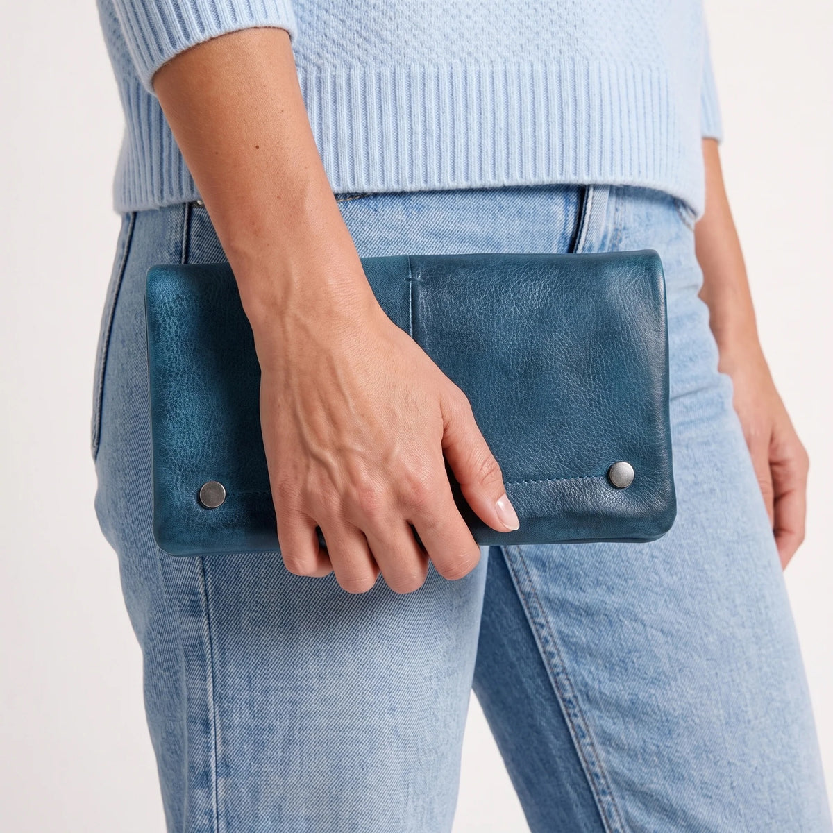 Latico Terry Wallet denim leather