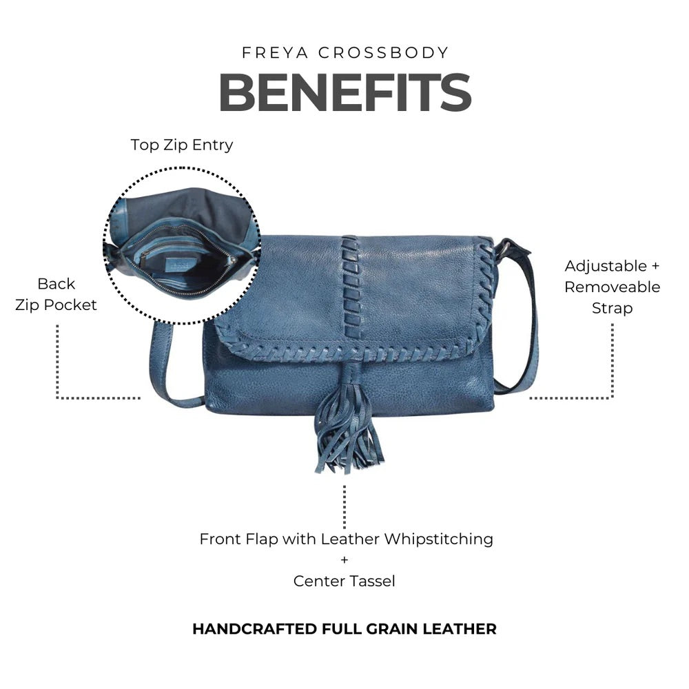 Latico Freya Crossbody charcoal leather