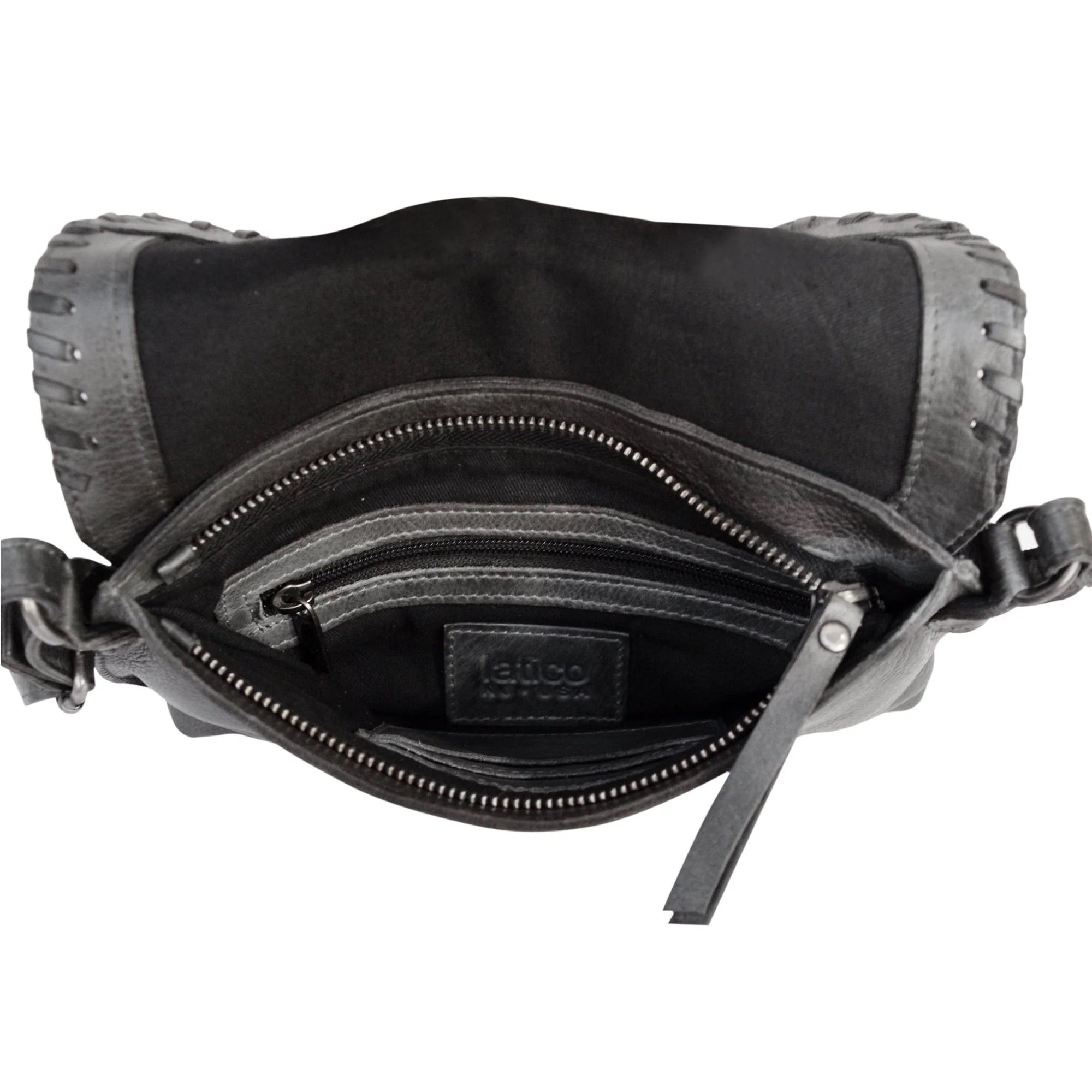Latico Freya Crossbody charcoal leather