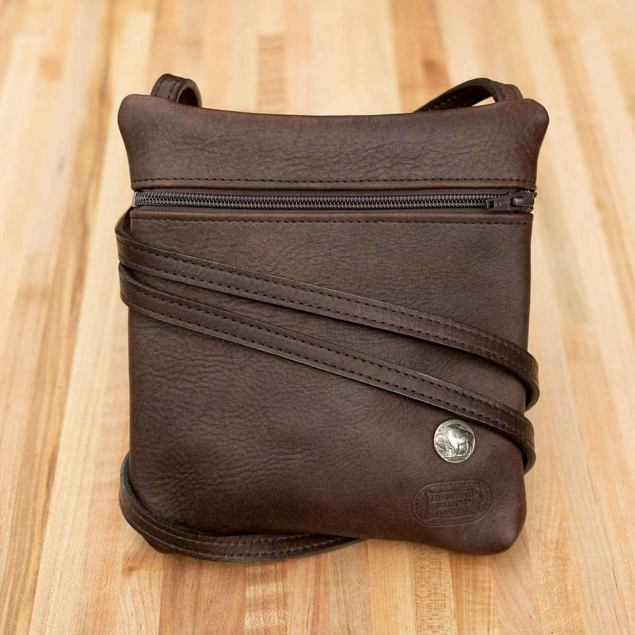 Buffalo Billfold Company Travel Purse brown leather