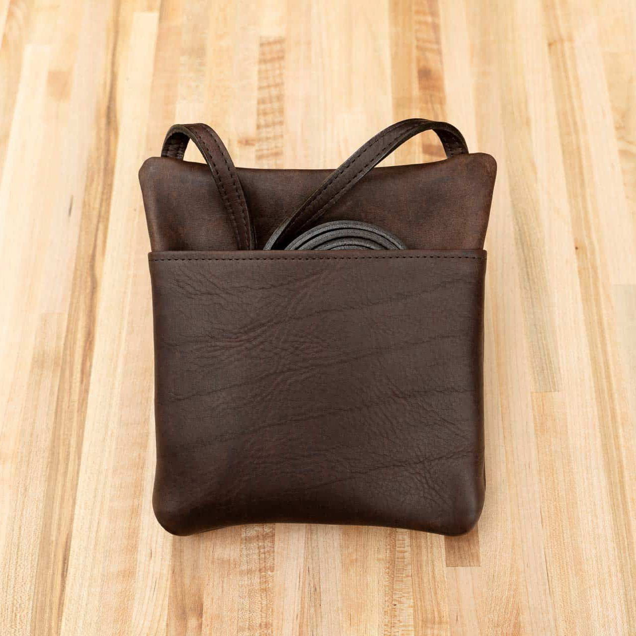 Buffalo Billfold Company Travel Purse brown leather