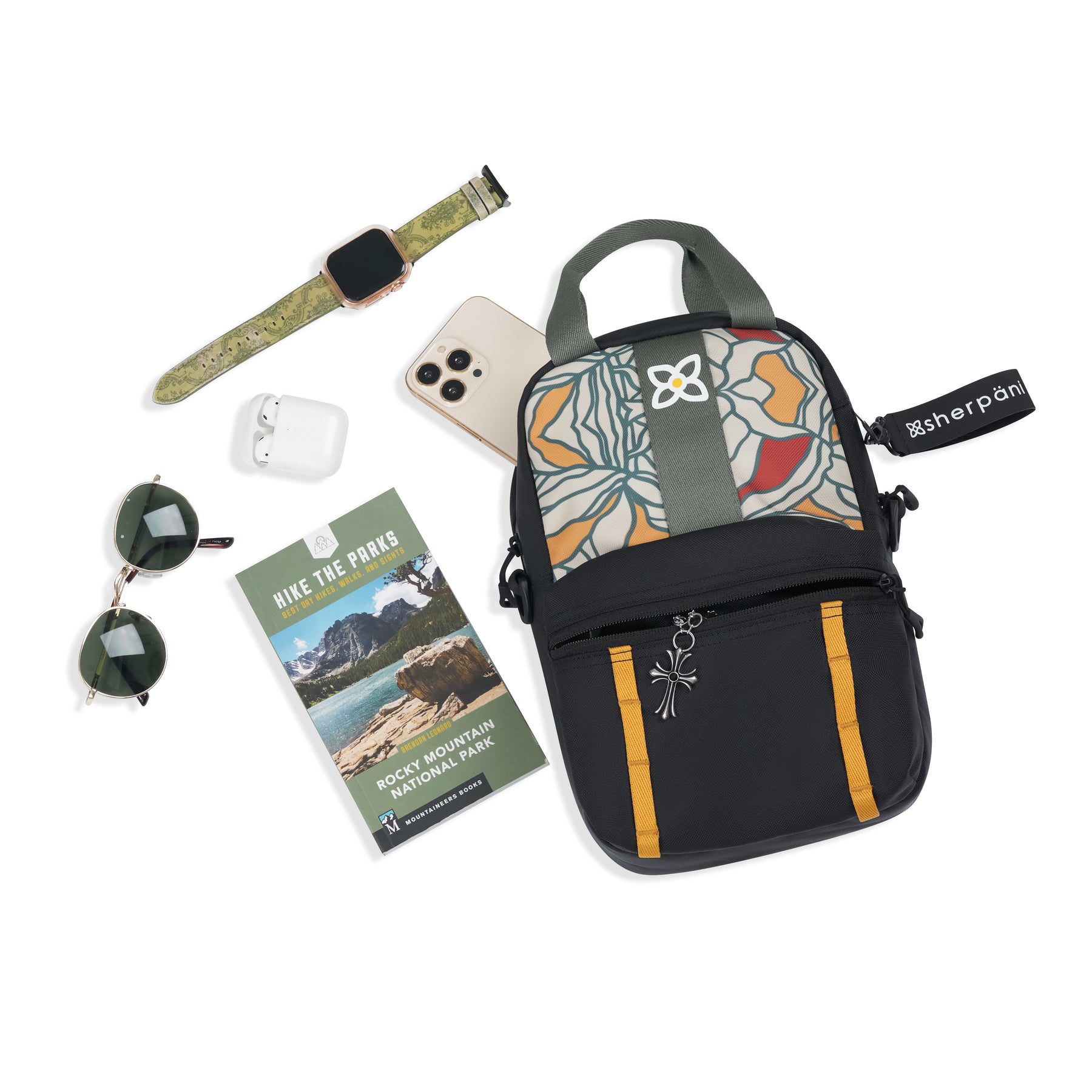 Sherpani Logan Mini Backpack/Crossbody fiori