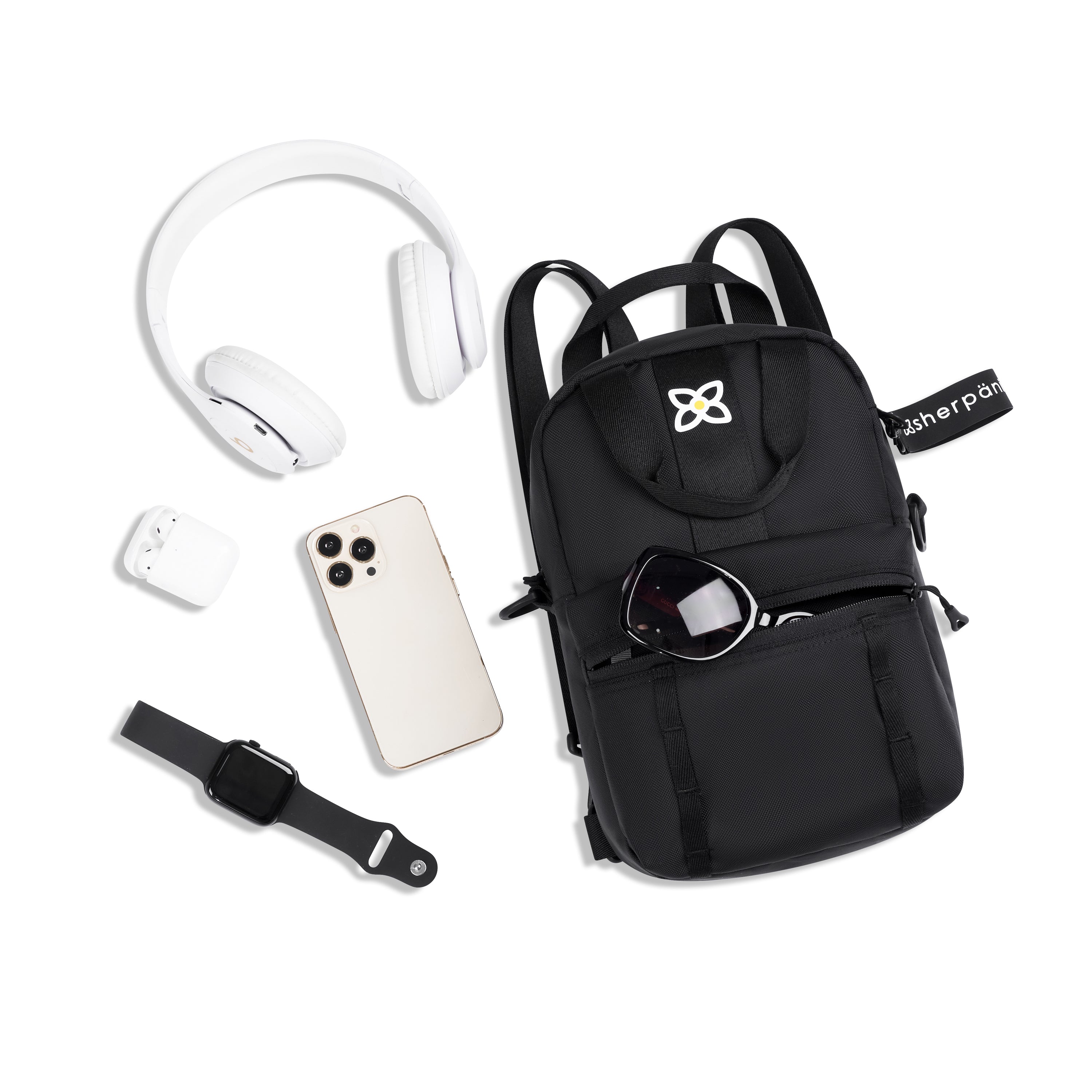 Sherpani Logan Mini Backpack/ Crossbody raven