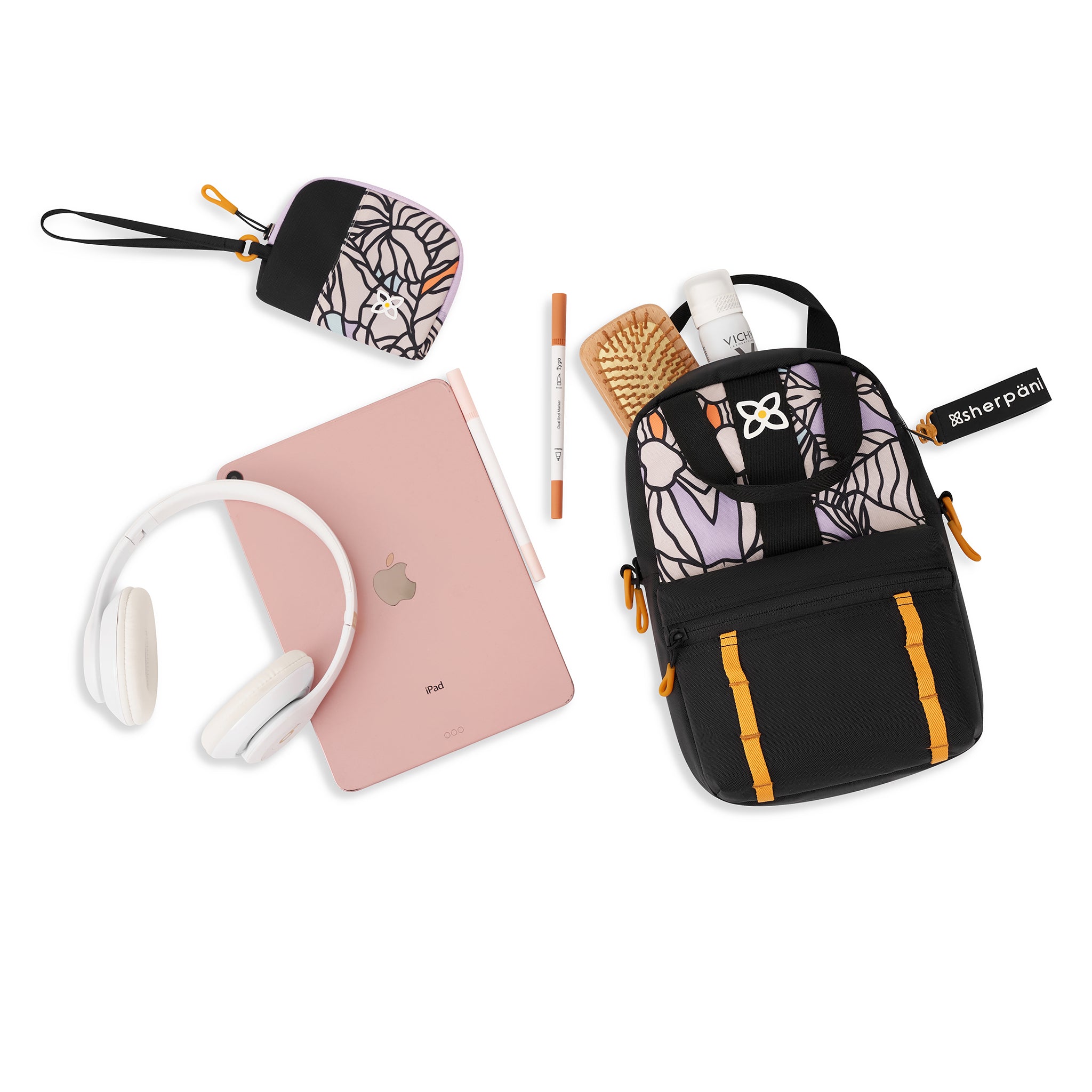 Sherpani Logan Mini Backpack/Crossbody bloom